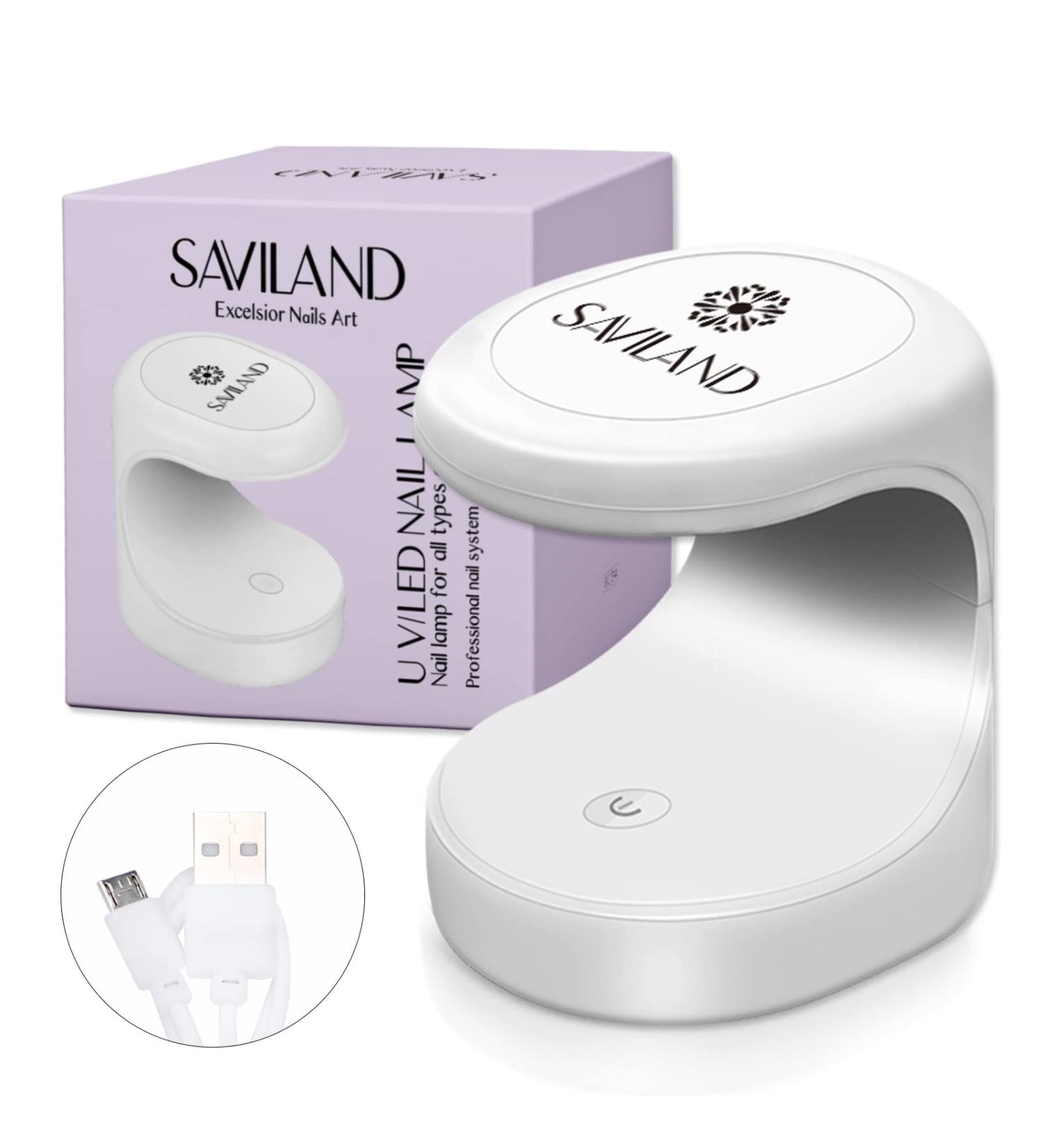 Saviland Mini Nail Lamp - 16W UV LED Nail Dryer for Gel Nail Polish | Portable Nail Art Tool for Home and Professional Use - Buy Online on GoSupps.com