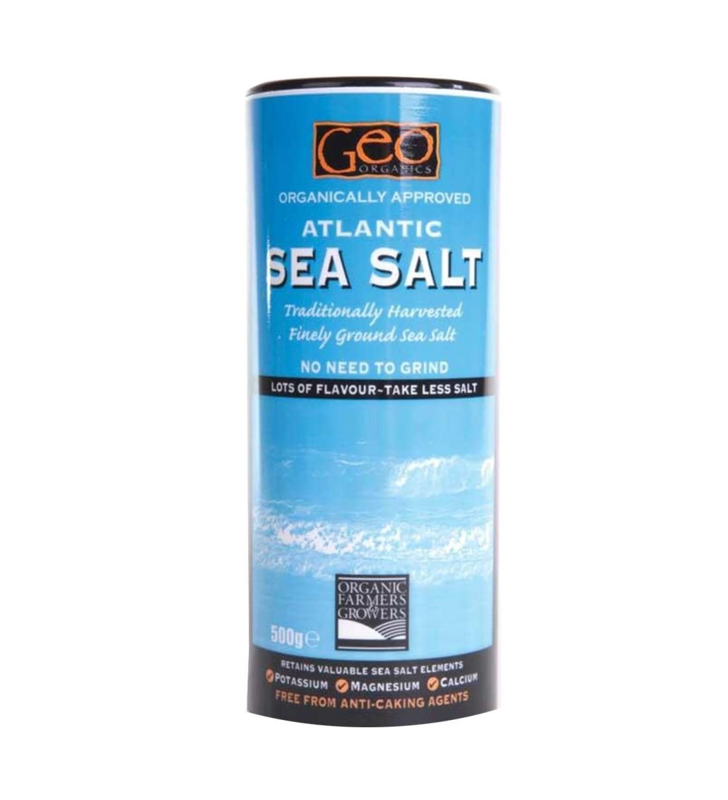 Geo Organics | Atlantic Fine Ground Sea Salt | 2 x 500g