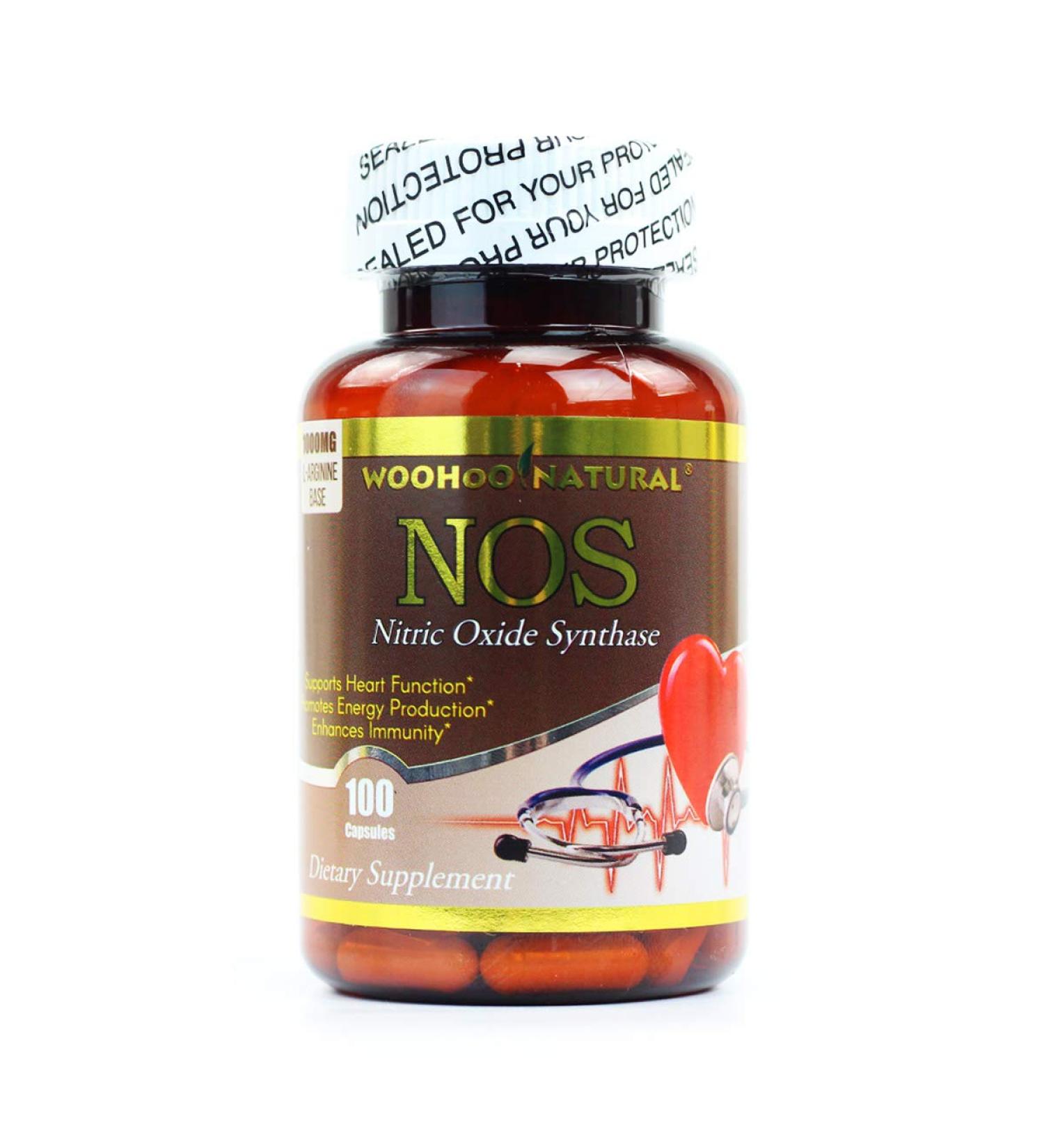 WOOHOO Natural Nitric Oxide Synthase NOS 100 Capsules
