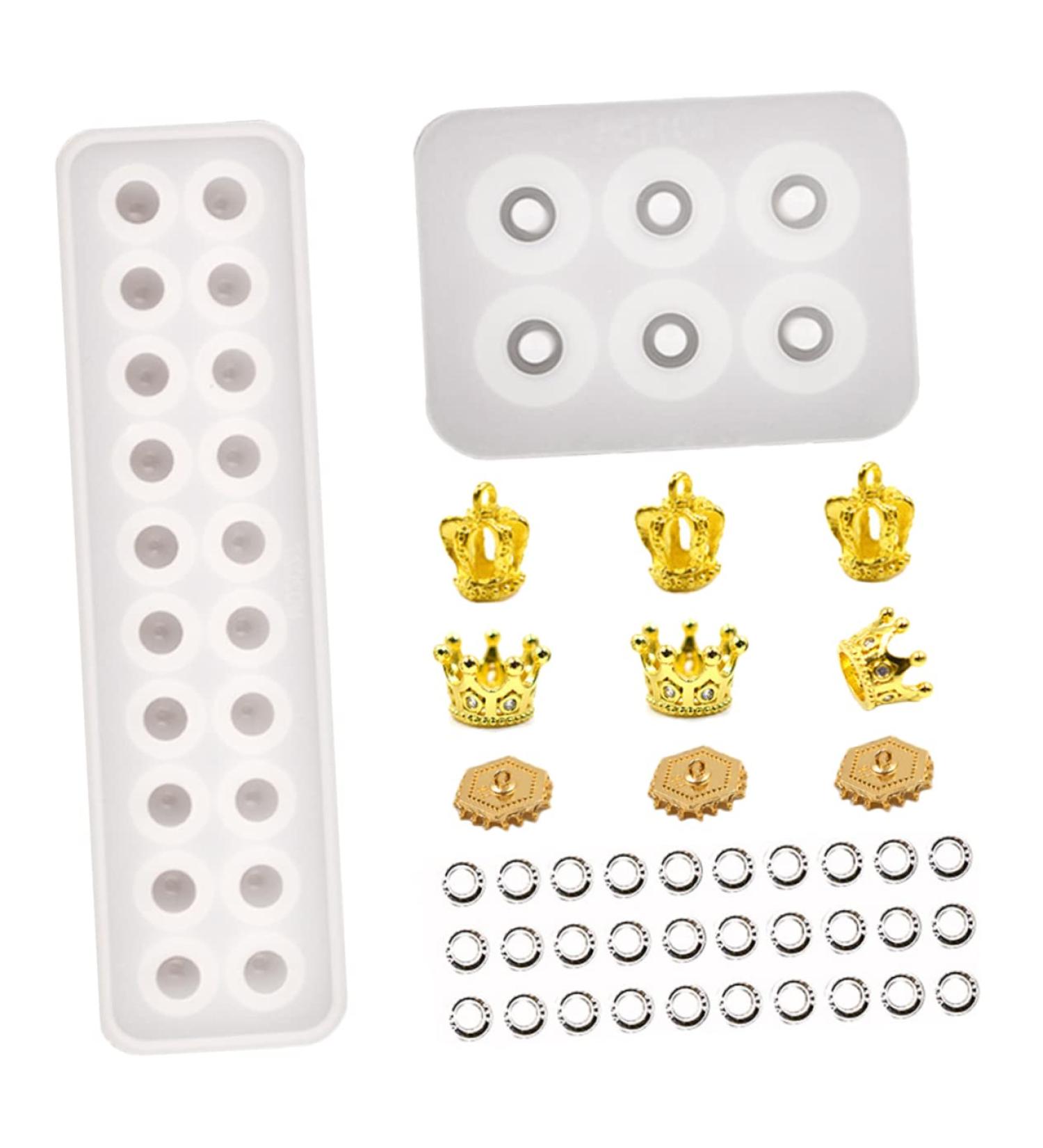 STOBOK 3 Pcs Pendant Silicone Mold Silicone Molds Sphere Beads Creative Crystal Epoxy Mold Epoxy Resin Flat As Shown 23X6.2CM - Buy Online on GoSupps.com