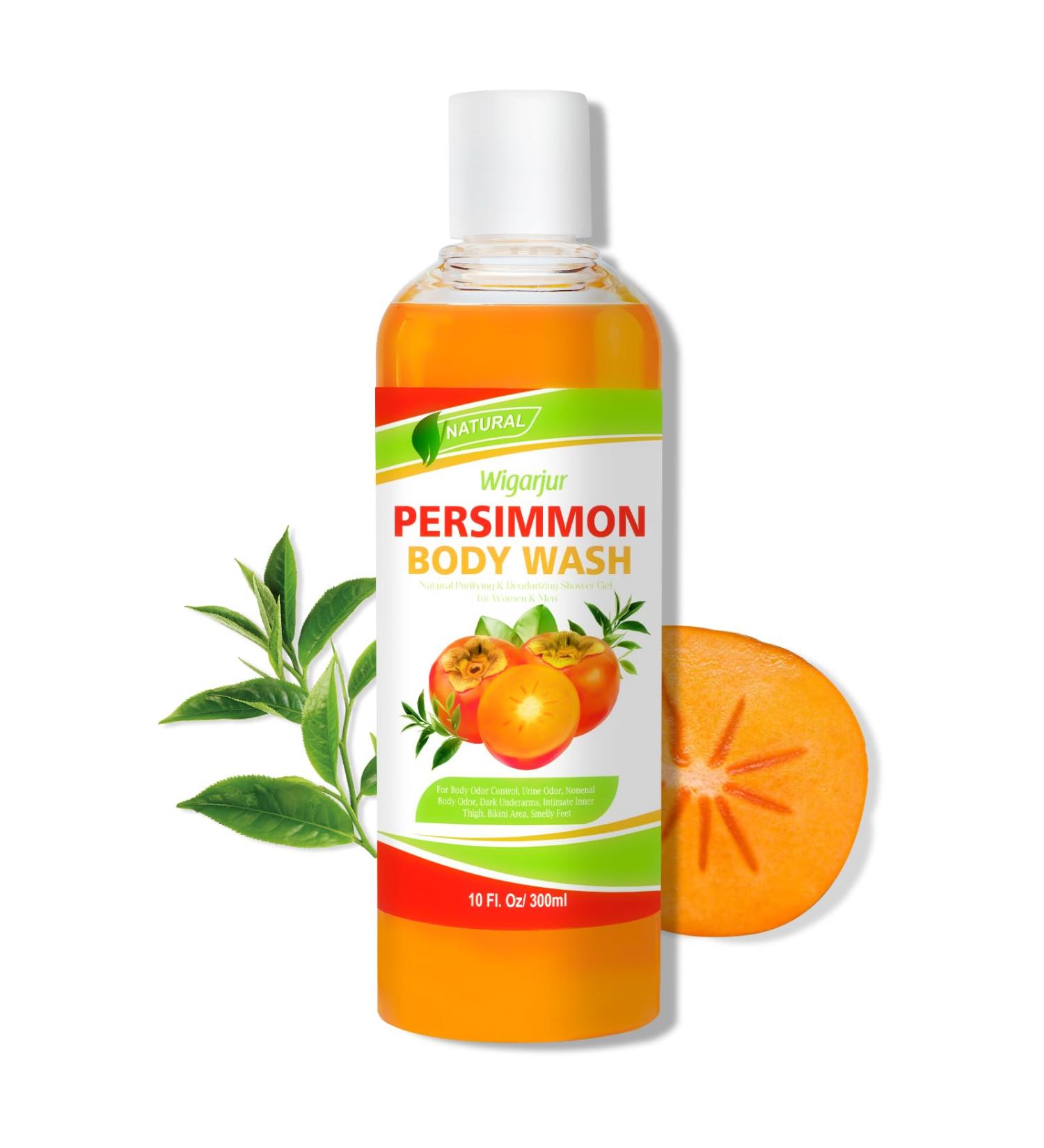 wigarjur Persimmon Body Wash for Strong Body Odor Nonenal Eliminator Purifying & Deodorizing with Natural Persimmon & Green Tea Extracts - Buy Online on GoSupps.com