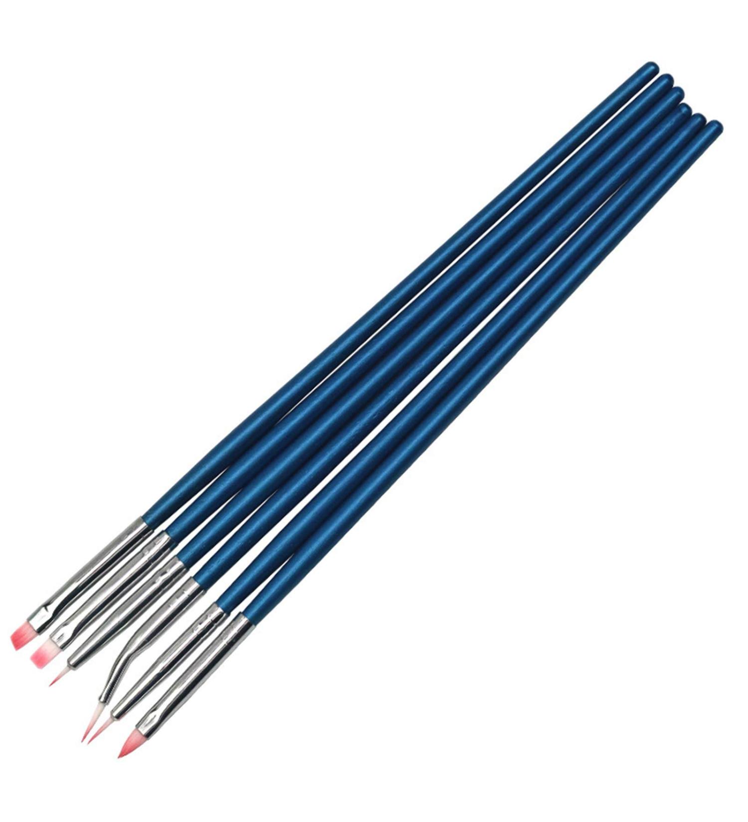 6 Pcs Nail Paint Pen Set - Professional Nails Art Design & Detailing Brush for Embossing - International Shipping Available - Buy Online on GoSupps.com