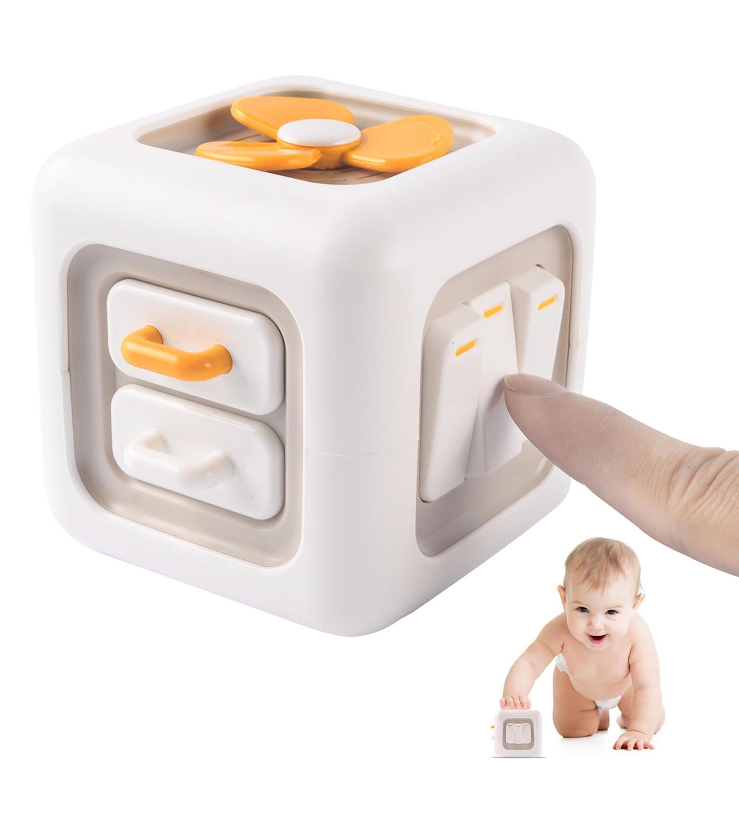 Busy Activity Cube for Toddlers | 6-in-1 Montessori Motor Skills Toy | Educational Fun for Ages 1-4 - Buy Online on GoSupps.com