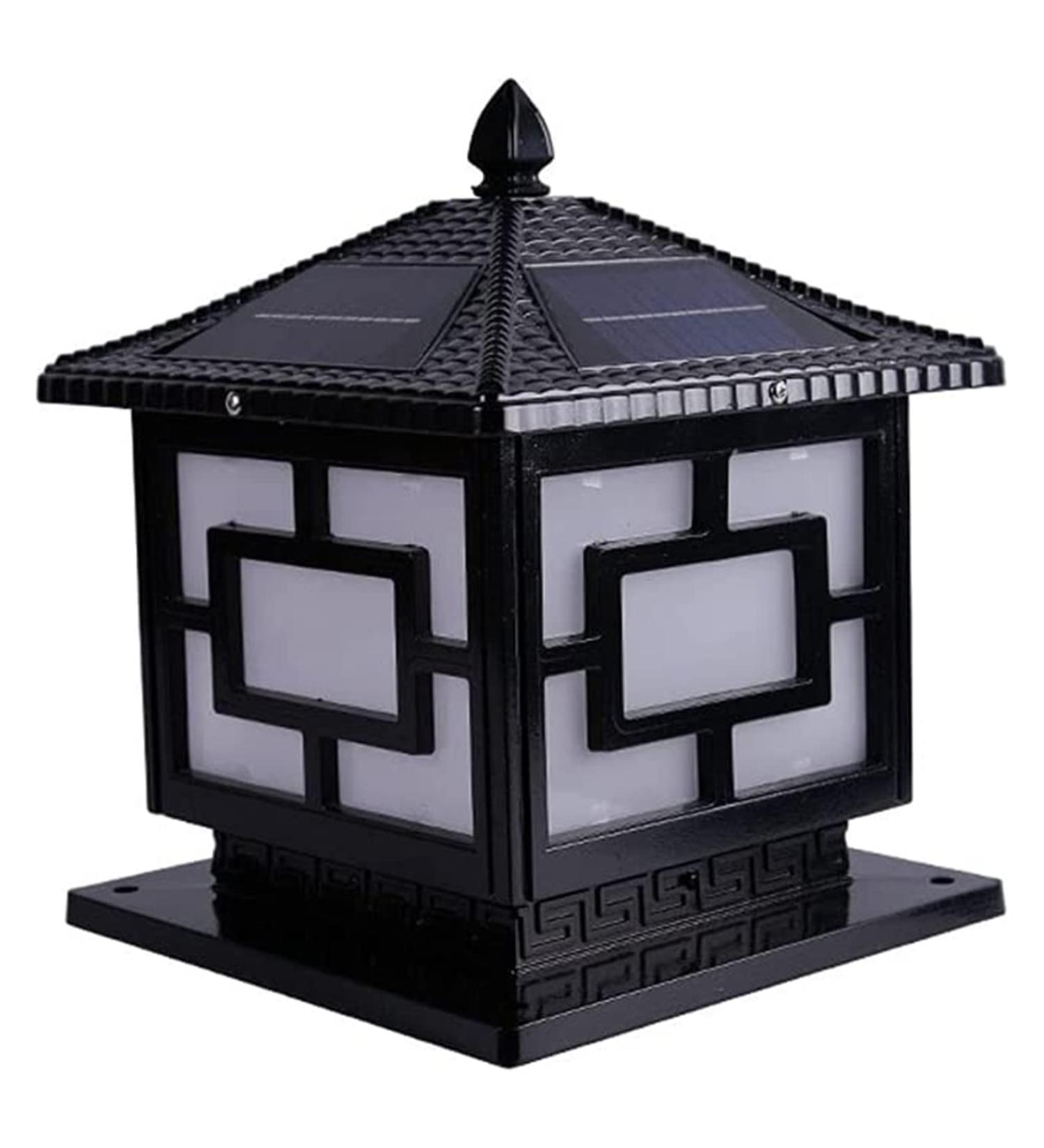 Courtyard Light IP65 Waterproof Outdoor Post Lamp Outdoor Solar Lighting Products Solar LED Pillar Light Lighting for Courtyard Decoration Pillar Lantern - Buy Online on GoSupps.com