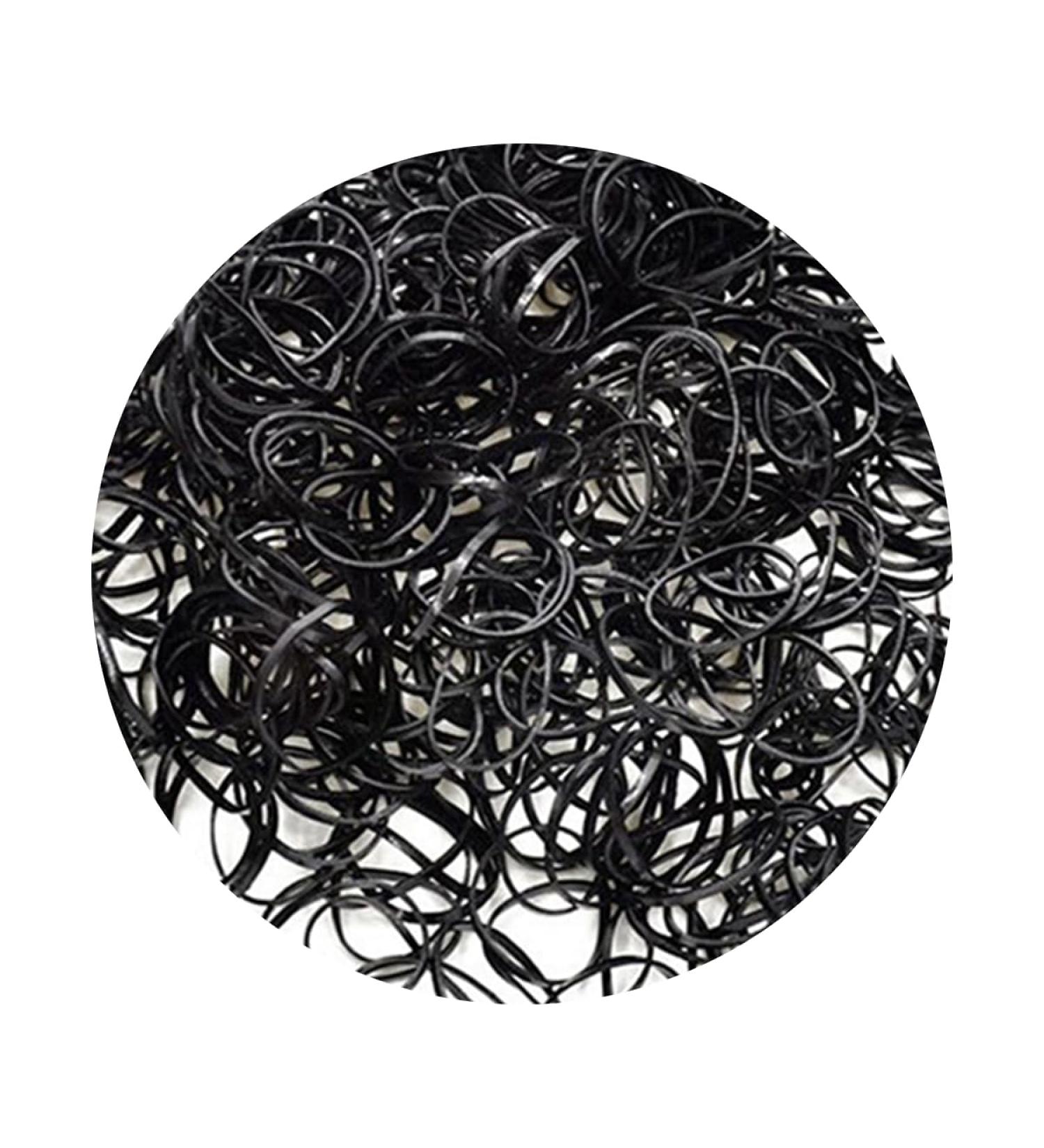 TYGA Store Pack of 1000 Mini Rubber Bands Soft Elastic Bands for Kids Hair Braids Ponytail Hair Pet Hairband Wedding Hairstyle and More (Black) - Buy Online on GoSupps.com