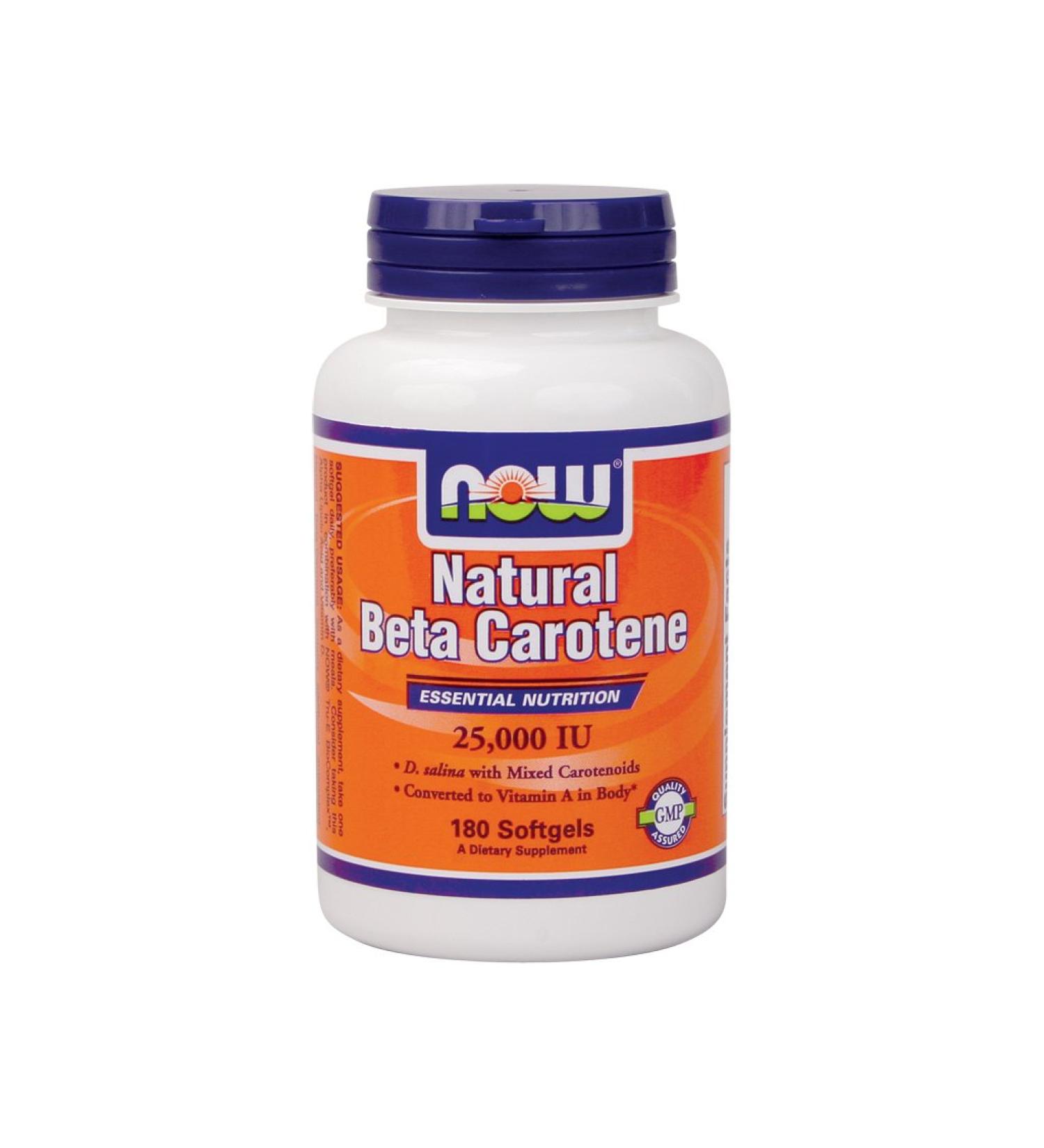 Now Foods Beta Carotene (Natural) - 180 Softgels 5 Pack