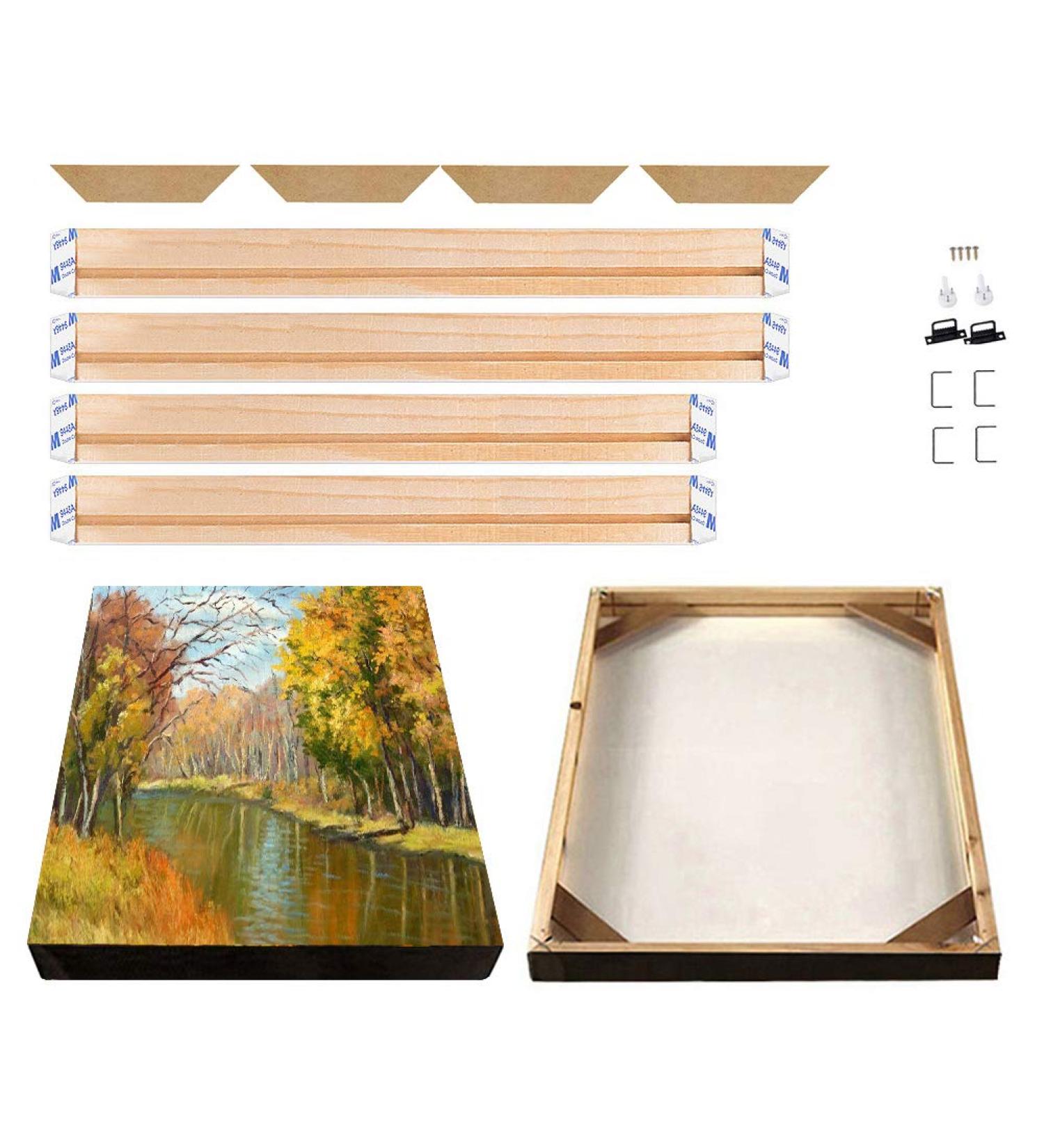 16x20 Inch Canvas Stretcher Bars Wood Frame Kit for Easy Canvas Stretching | Gallery Wrap Oil Frame Kit for Oil Paintings, Prints, Posters - 40.6x50.8cm (16x20) - Buy Online on GoSupps.com