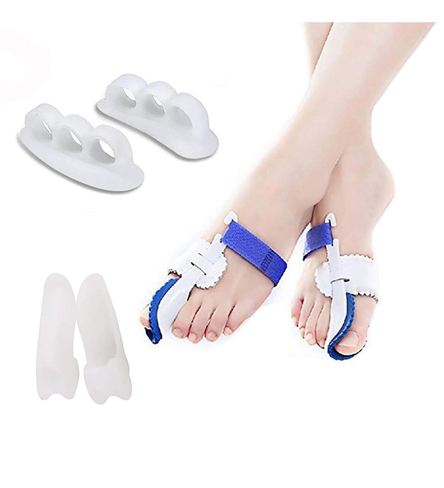 Bunion Corrector Relief Kit - 6 PC for Pain in Big Toe Hallux Valgus & Hammer Toe - Effective Spacers & Splint Aid for Surgery Treatment - Buy Online on GoSupps.com