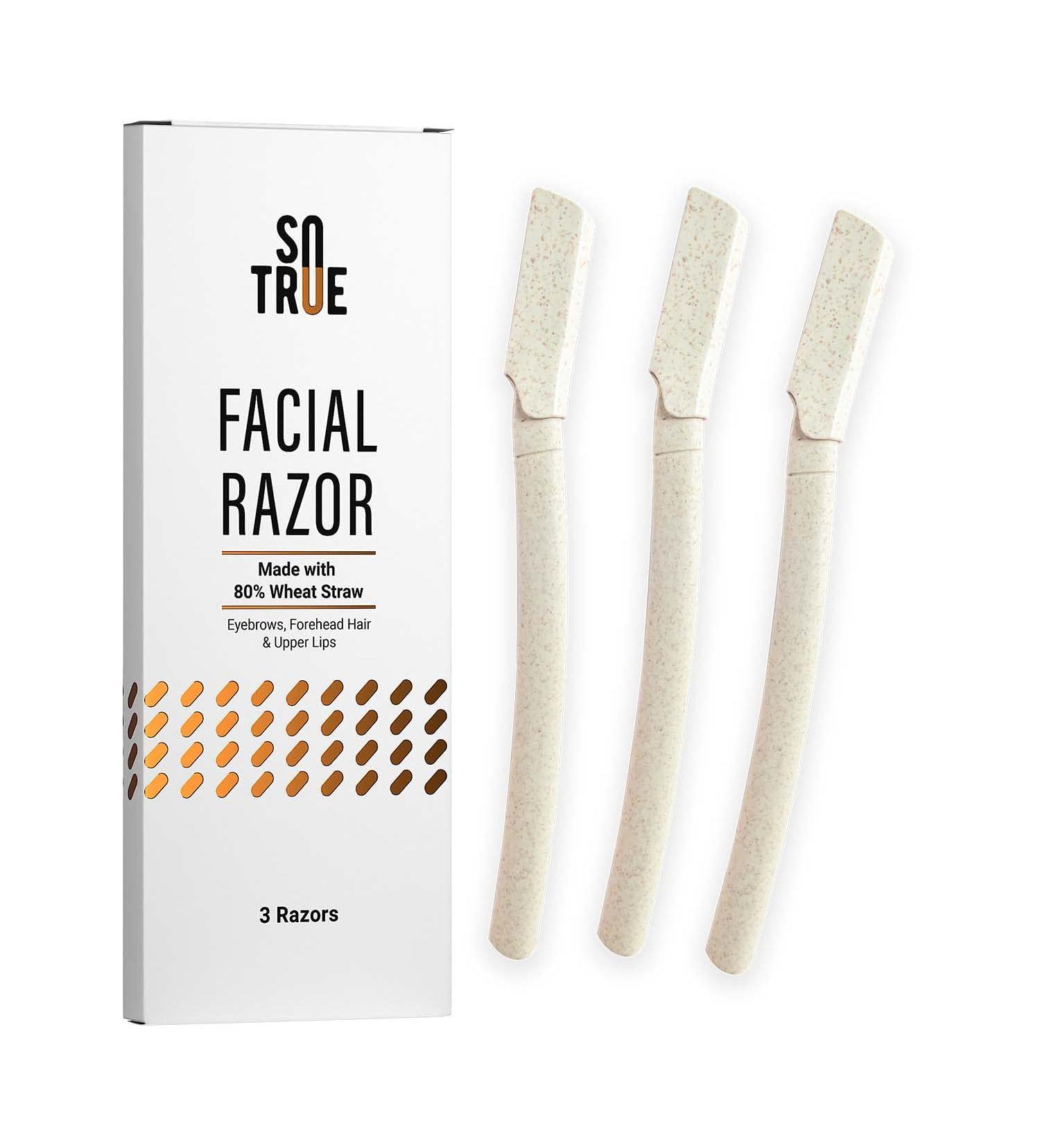 Shop Sotrue Face Razor for Women - Eco-Friendly Reusable & Painless Hair Removal | 80% Wheat Straw | Perfect for Eyebrows Upper Lip and Peach Fuzz - Buy Online on GoSupps.com