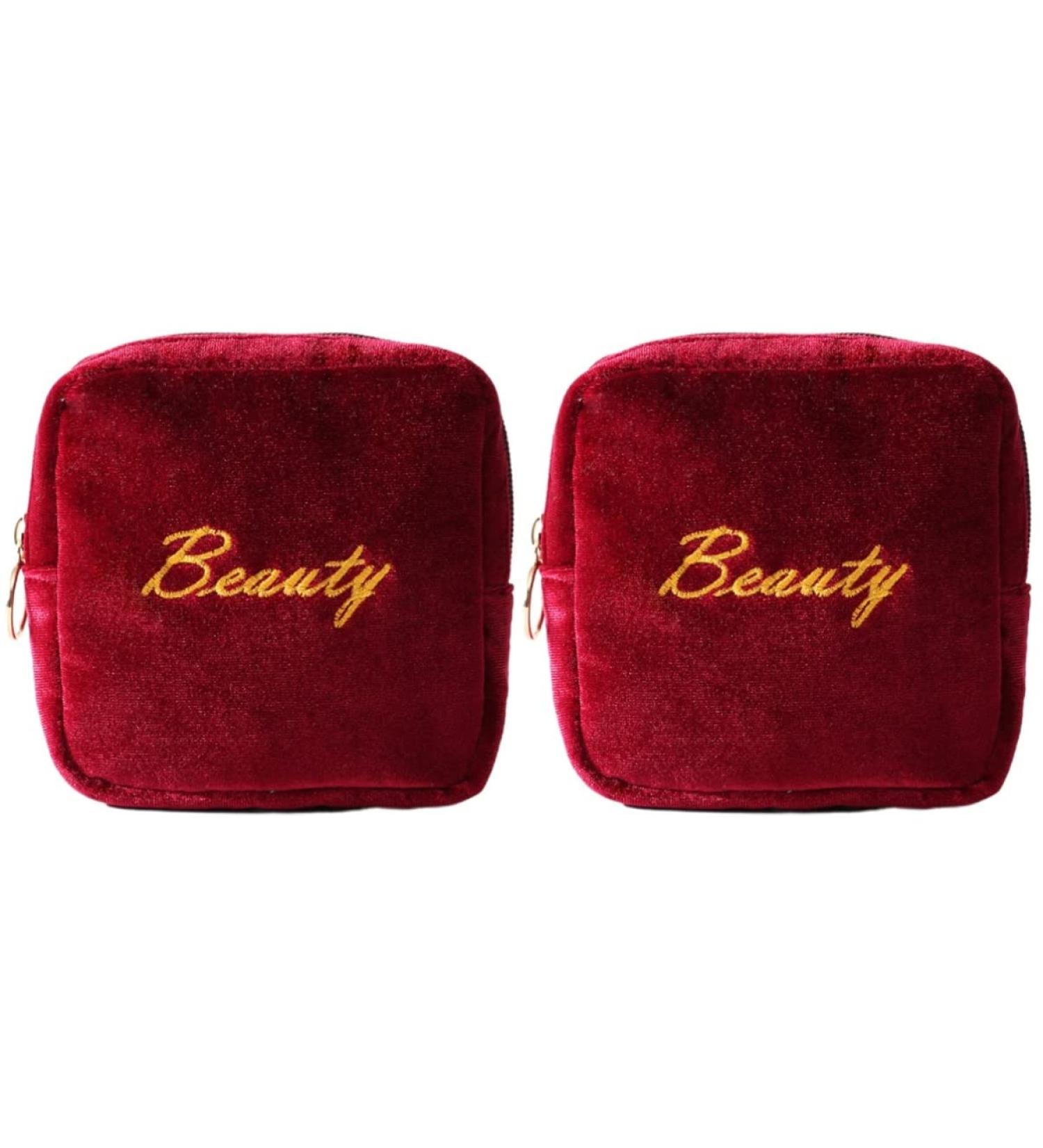 2ST Mini Clear Makeup Bag | Transparent Cosmetic Organizer for Women | Travel Storage Box 13x13x4cm (2pcs) - Buy Online on GoSupps.com