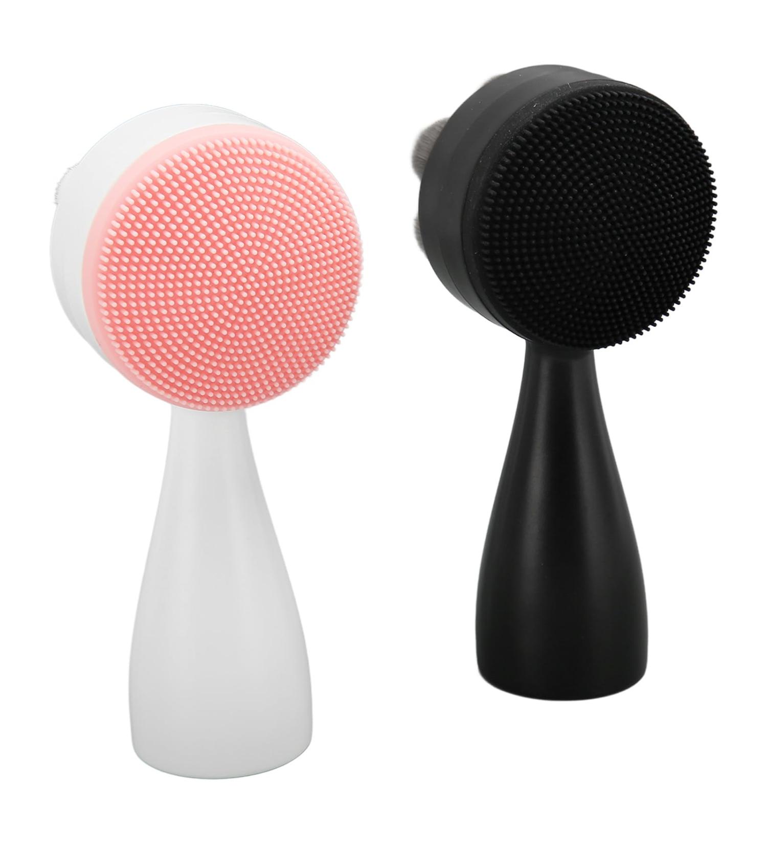 Facial Deep Cleansing Brush Double Sided Soft Bristles Exfoliating Manual Face Brush for Travel - Buy Online on GoSupps.com