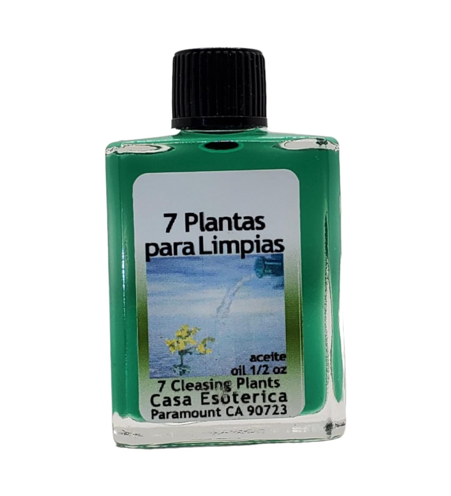 7 Cleansing Plants Oil (7 palntas para Limpias Aceite) Spiritual Anointing Oil by CASA ESOTERICA MAGICK SPACE - Purification Spell - Remove Negative Energy & Blockages-0.5 FL OZ (1 Pack) - Buy Online on GoSupps.com