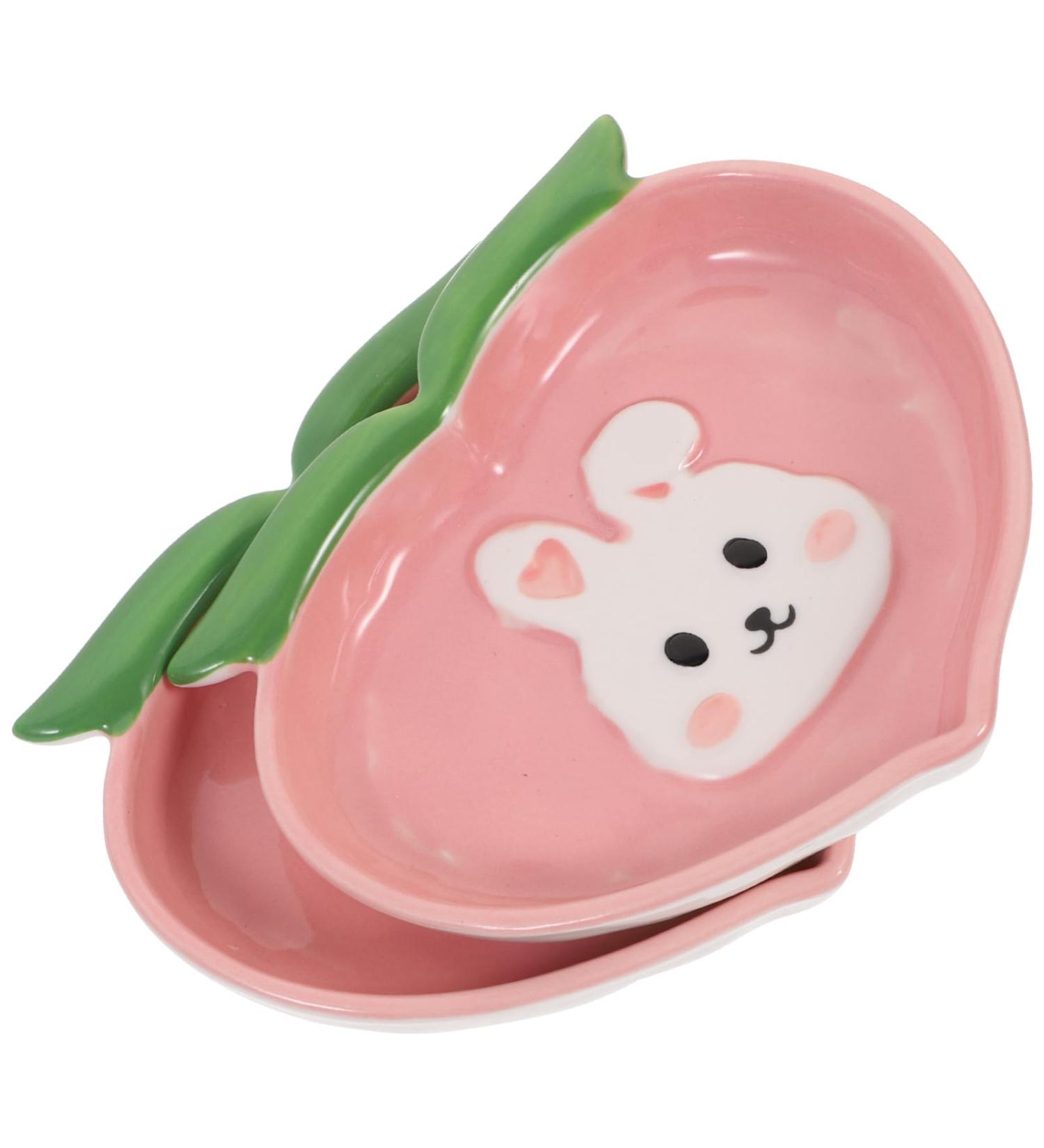 Zerodeko 2pcs Ceramic Sauce Dish Chinese Small Bowls Dip Bowls Seasoning Container Condiment Dishes Vinegar Plates Fruit Container Ketchup Bowl Fork Rest Soy Sauce Ceramics Rabbit - Buy Online on GoSupps.com