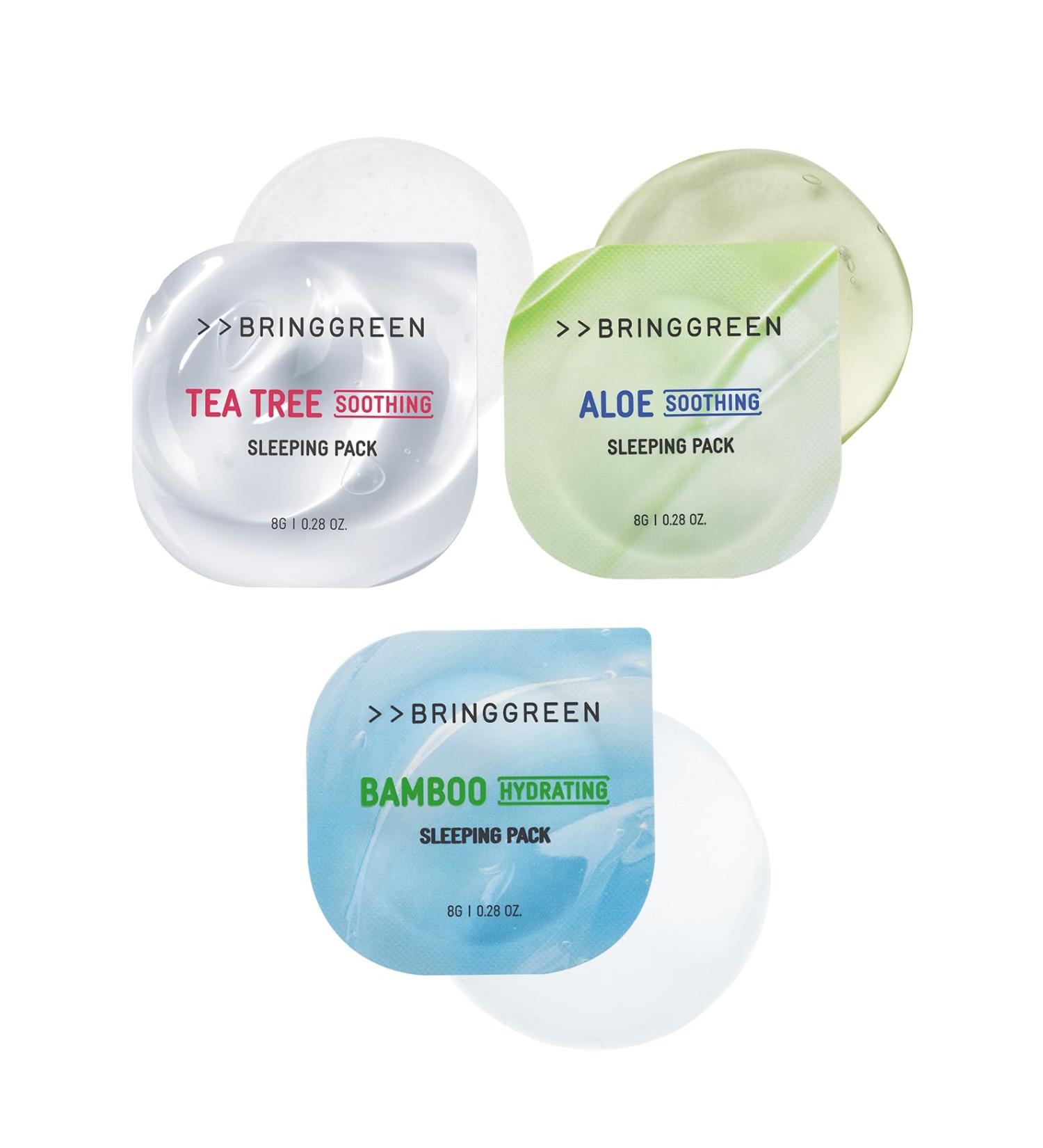 BRING GREEN Fresh Ball Sleeping Pack | Tea Tree for Calming Bamboo for Hydrating Aloe Vera for Soothing Sleeping type - Buy Online on GoSupps.com