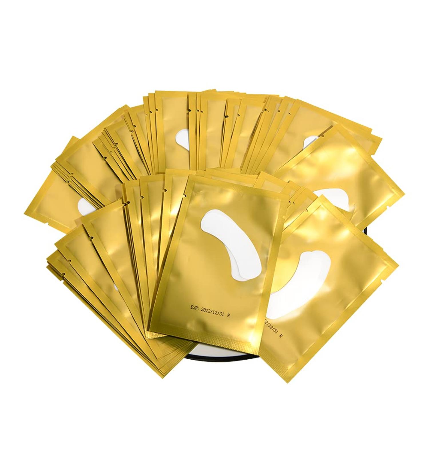 Lunamoon 50 Pairs Eye Pads for Eyelash Extensions | Boat Shape Under Eye Pads & Patches | Mini Golden Accessories - Buy Online on GoSupps.com