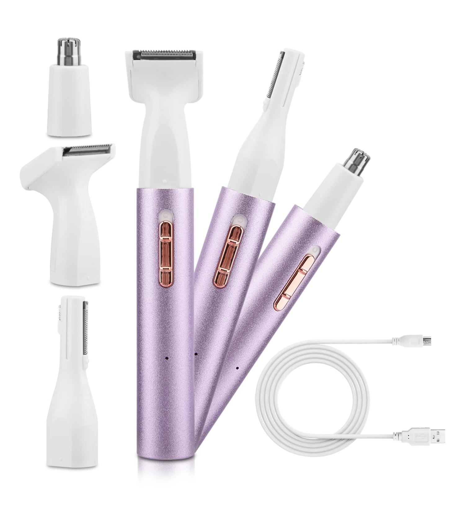 Nose Hair Trimmer 3-in-1 | Electric Nose & Ear Hair Trimmer Eyebrow Trimmer & Face Razor | USB Rechargeable for Men & Women - Buy Online on GoSupps.com