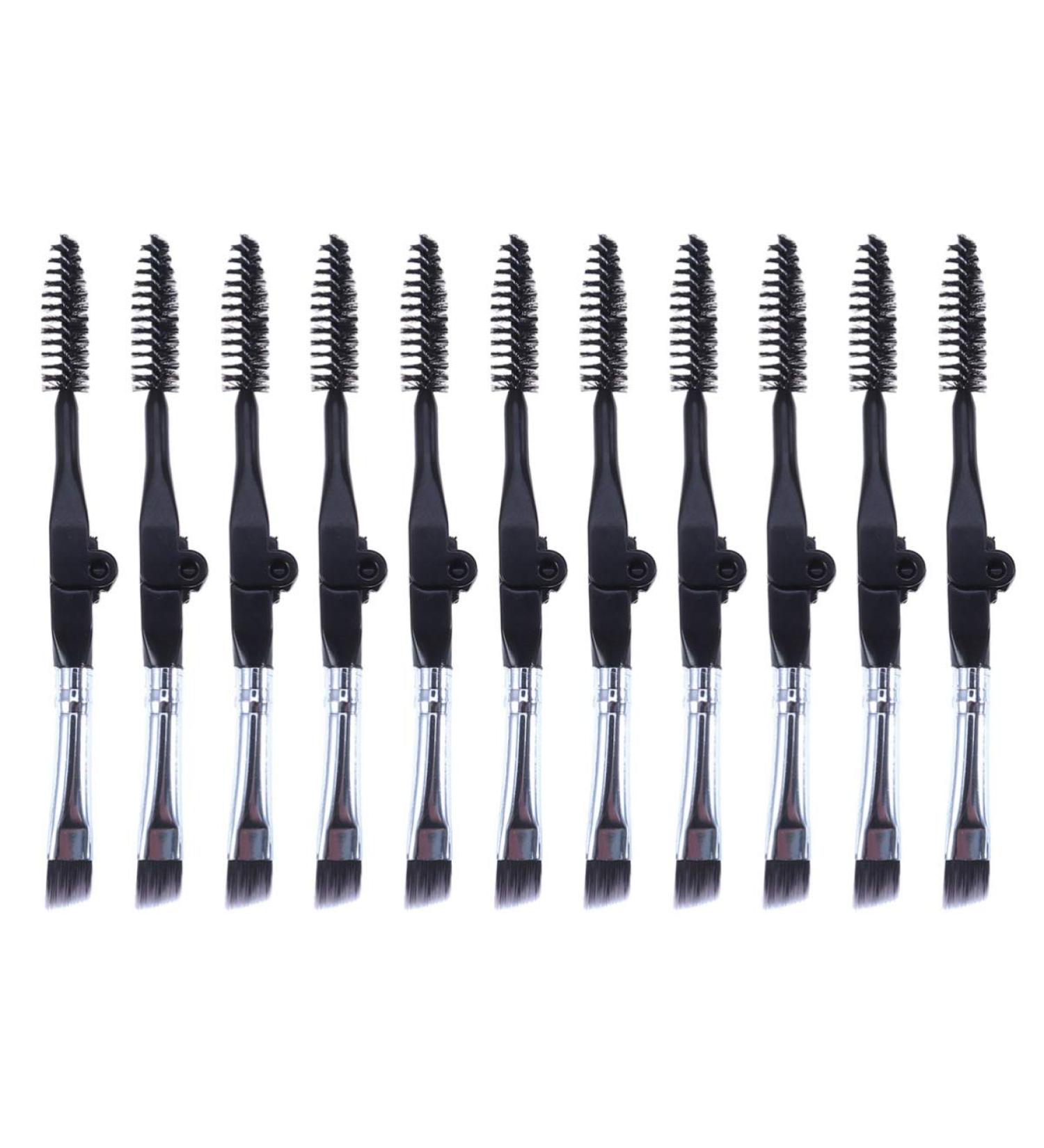 Beaupretty 10pcs Double-Ended Eyebrow Spoolie & Angled Brush Set - Professional Makeup for Perfect Brows & Lashes - Buy Online on GoSupps.com