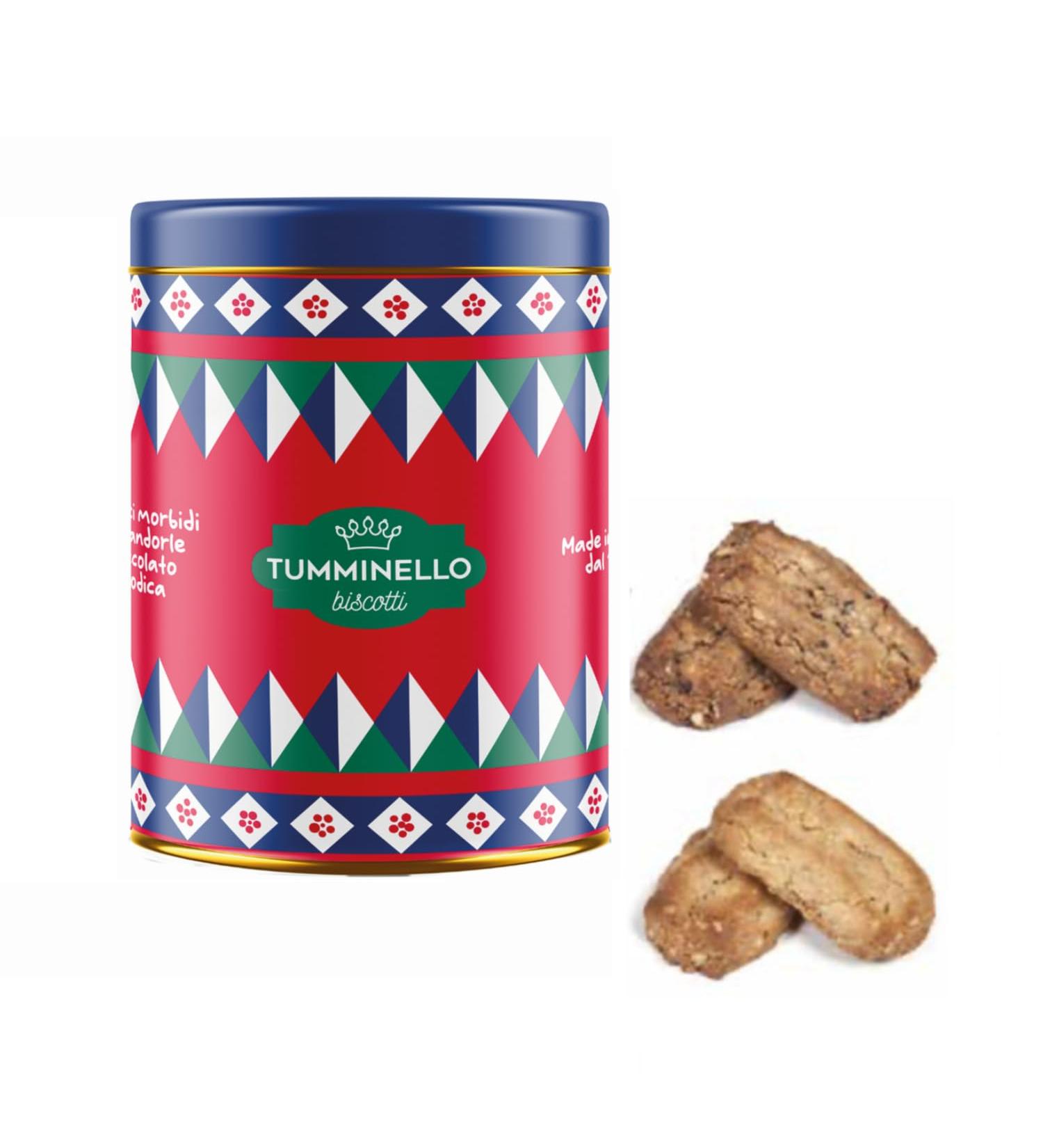  TUMMINELLO Tumminello | Soft Sweets Modica IGP Chocolate | Soft almond cantucci | Aretusa metal tin with soft Sicilian candies - Buy Online on GoSupps.com
