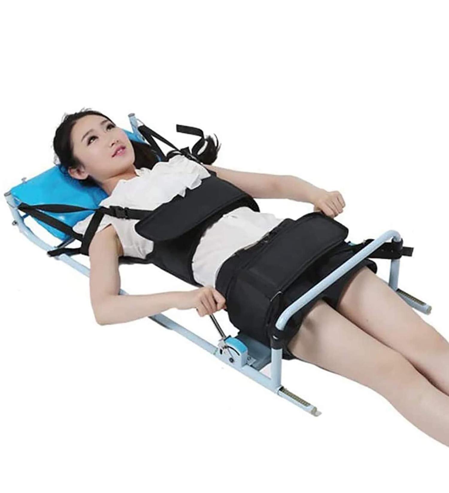 Wolves Portable Cervical Lumbar Traction Bed | Physiotherapy Body Stretching Device for Neck & Lumbar Relief | Spondylose Treatment - 0-210mm - Buy Online on GoSupps.com