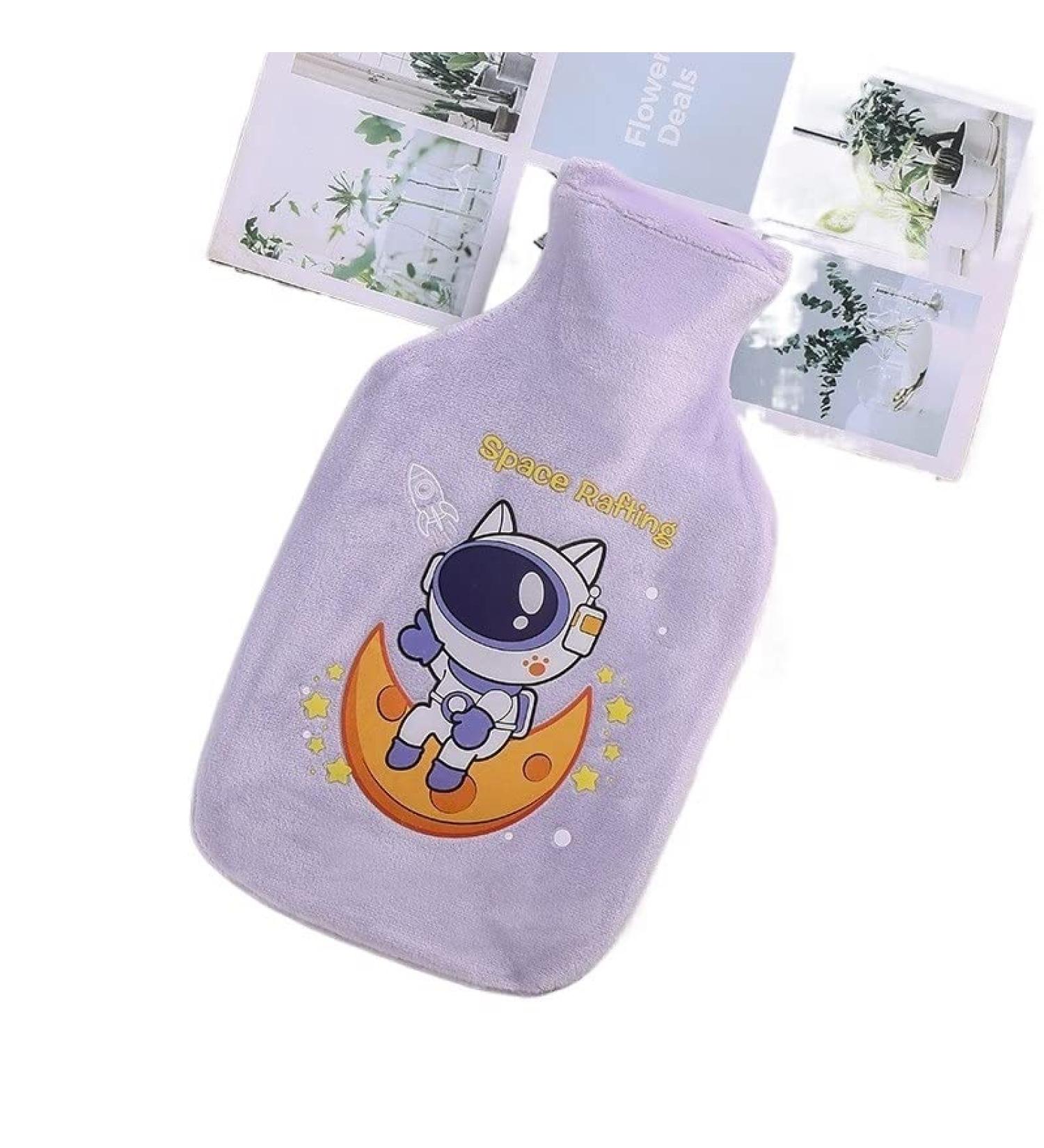 Maies Hot Water Bottle Heating Pad Hot Water Bottle - Hot Water Bottle With Cover Winter Heating Supplies for Pain Cramps Relief Menstrual Foot Warmer