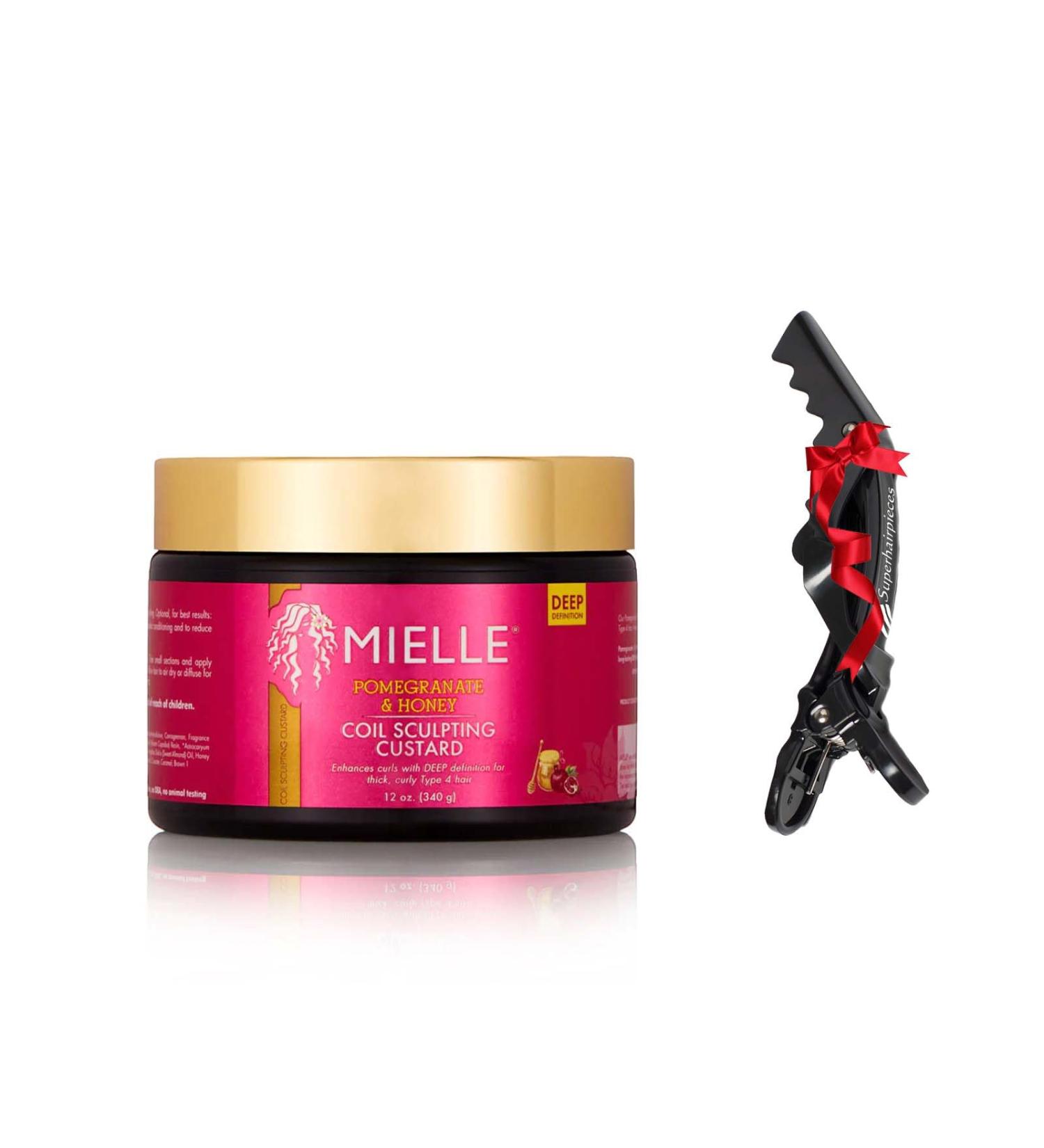 Pomegranate & Honey Hair custard 8oz with Superhairpieces black clip P&H_Custard