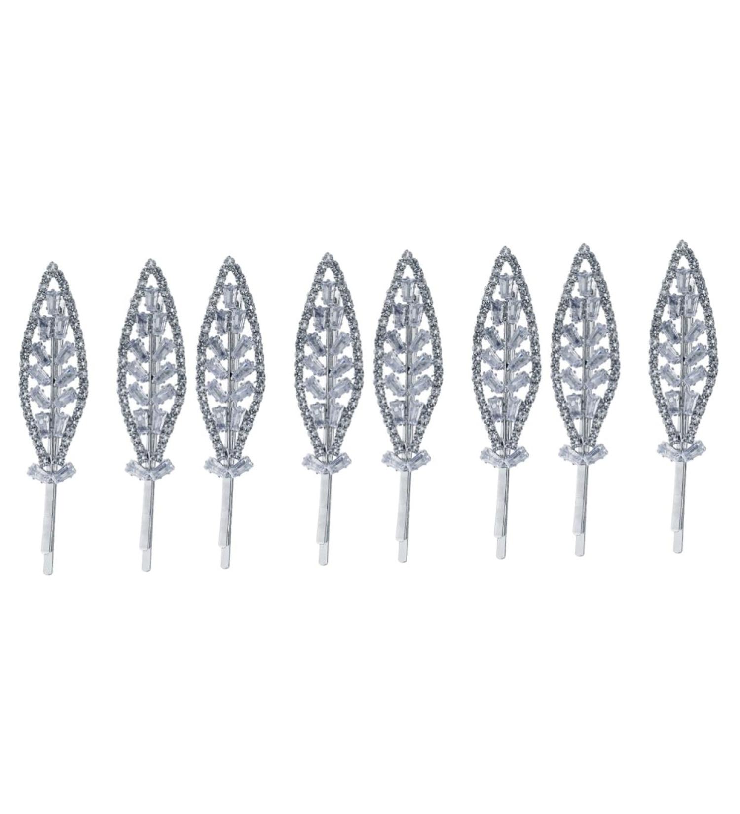 FRCOLOR 4 Pairs Rhinestone Hair Clip Flower Clips Hair Clips Hair Barrettes for Silver Hair Clips Bobby Pin Hair Pin Rhinestones Hairpins Bang Clip Korean Zinc Alloy Bride - Buy Online on GoSupps.com