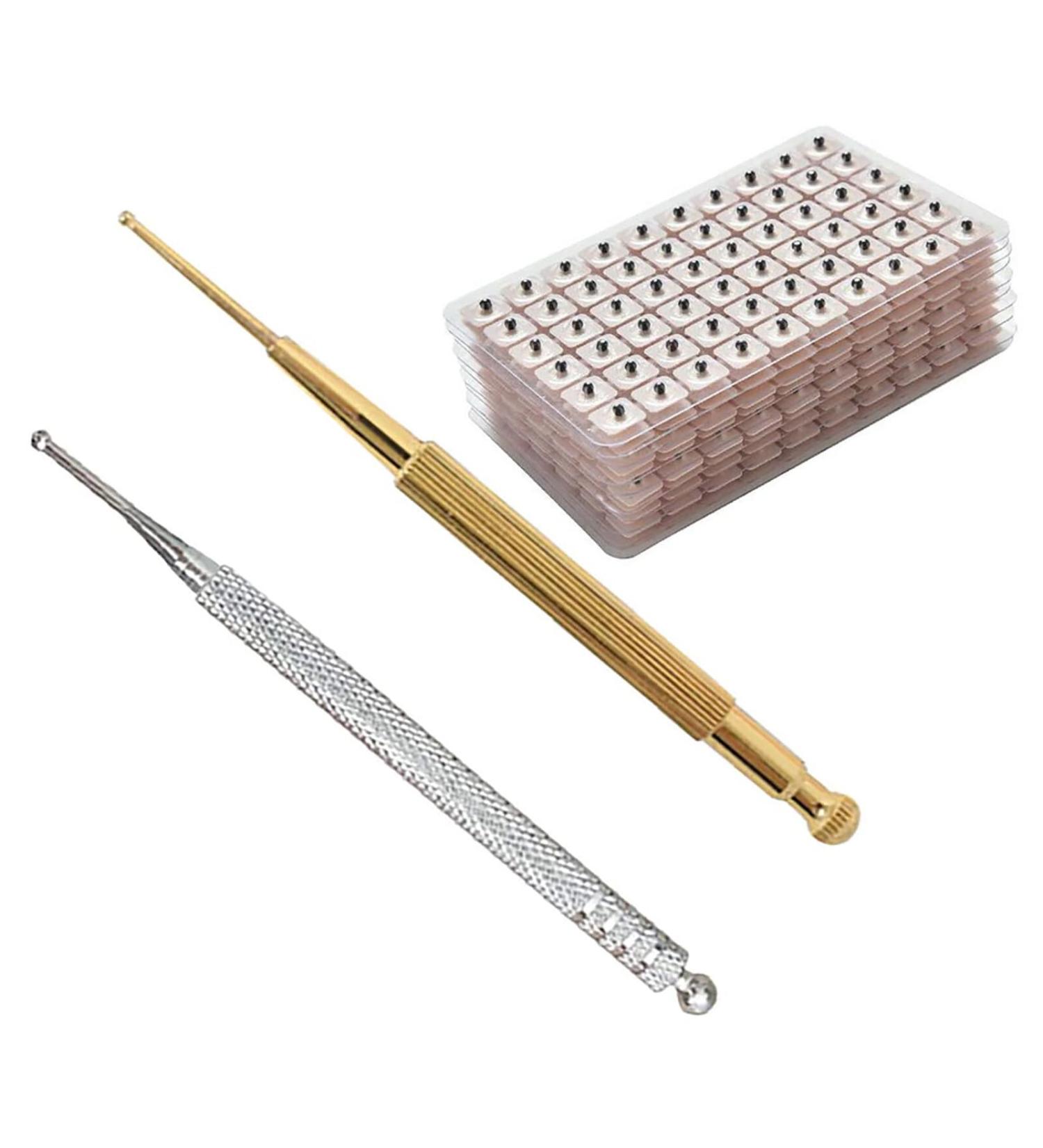 600 Pieces Ear Seed Acupuncture Stickers - Disposable Acupressure Pen & Meridian Massage Tools for Scar Care | International Shipping - Buy Online on GoSupps.com