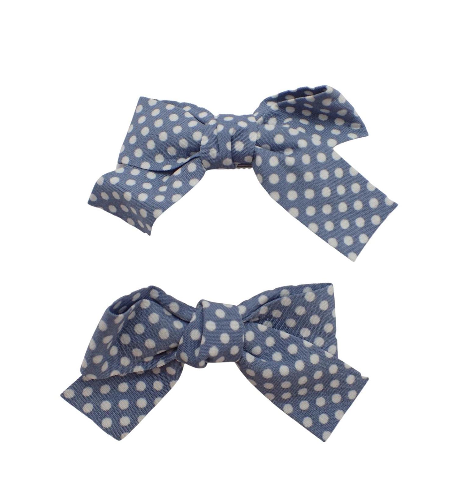 Topkids Accessories 2pc Hair Bows Set Stylish Fashion Cute Bow Hair Clips Alligator Beak Bow Hair Slides Party Festival Hair Accessories Girls Children's Women's Wedding (Blue Polka Dot) - Buy Online on GoSupps.com