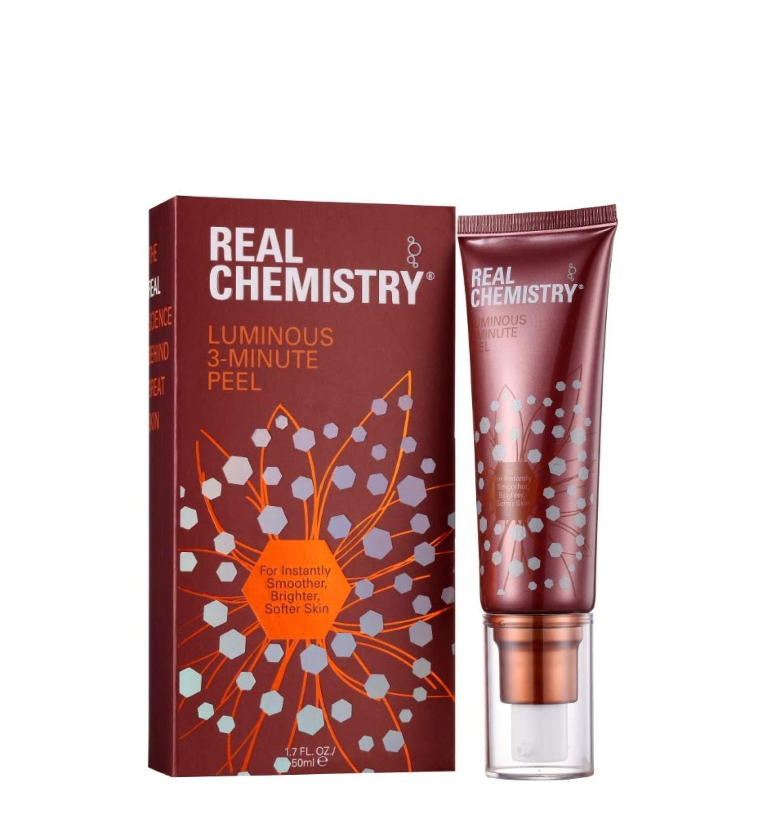 Real Chemistry Deluxe Luminous 3 Minute Peel - 1.7 Fl Oz | Exfoliating Facial Treatment - Buy Online on GoSupps.com