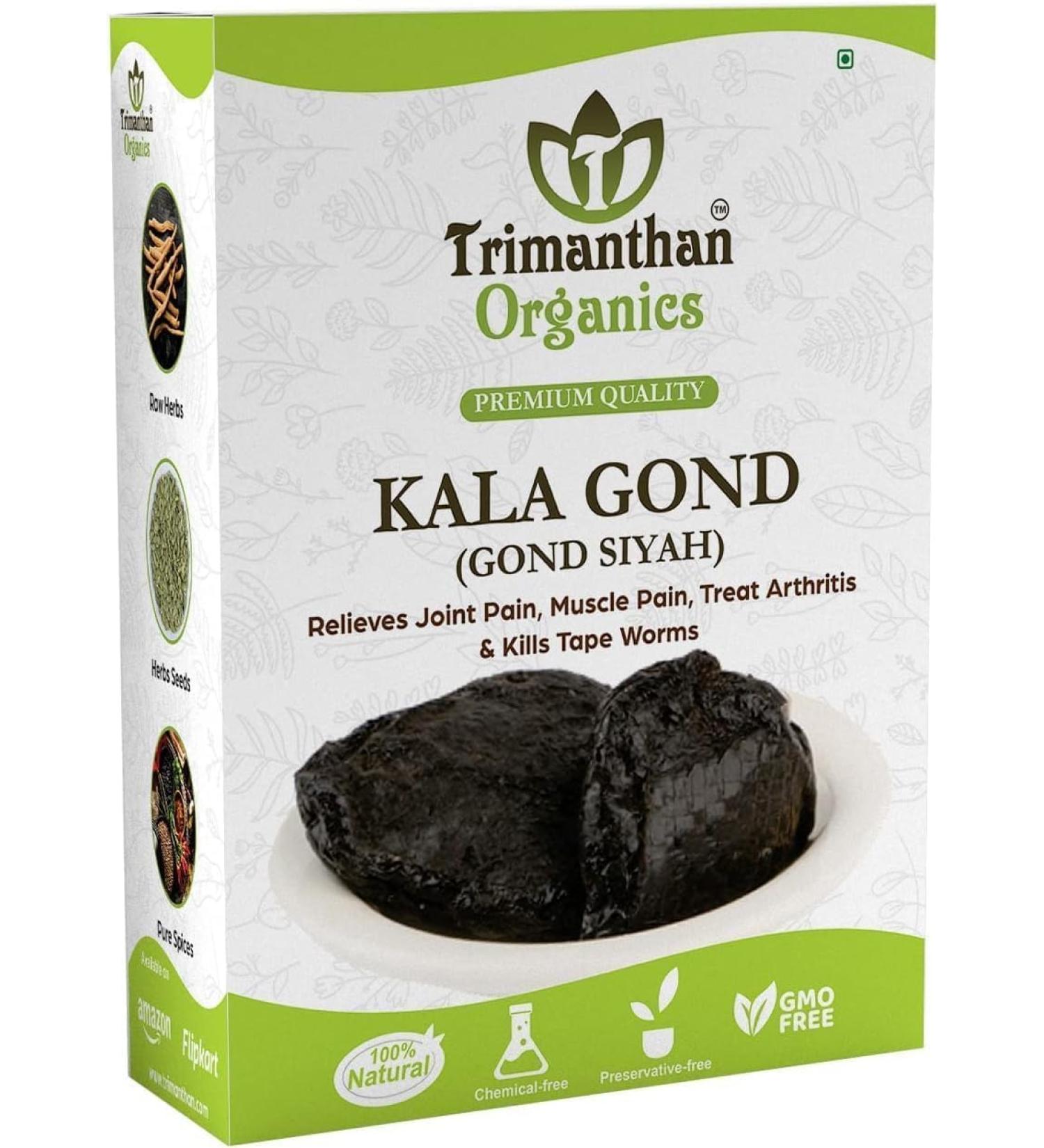 Mesliz Gond Siyah (Kala Gond) for Joint Pain (100 GM) - for Back Pain | Leg Pain | Headache | Pain in Bones & Nerves | Arthritis & Sciatica | 100% Pure Natural & Organic - Buy Online on GoSupps.com
