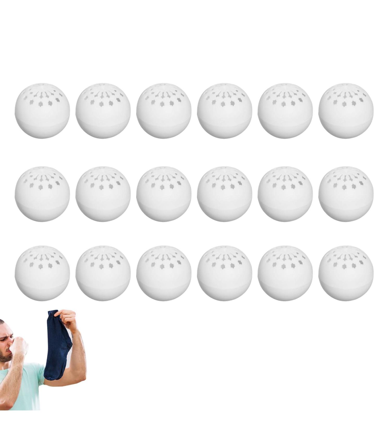 18-Pack Deodorant Balls for Shoes | Sneaker Freshener & Reusable Sports Shoe Deodorizer | Ideal for Trainers Lockers Sports Bags Cars - Buy Online on GoSupps.com