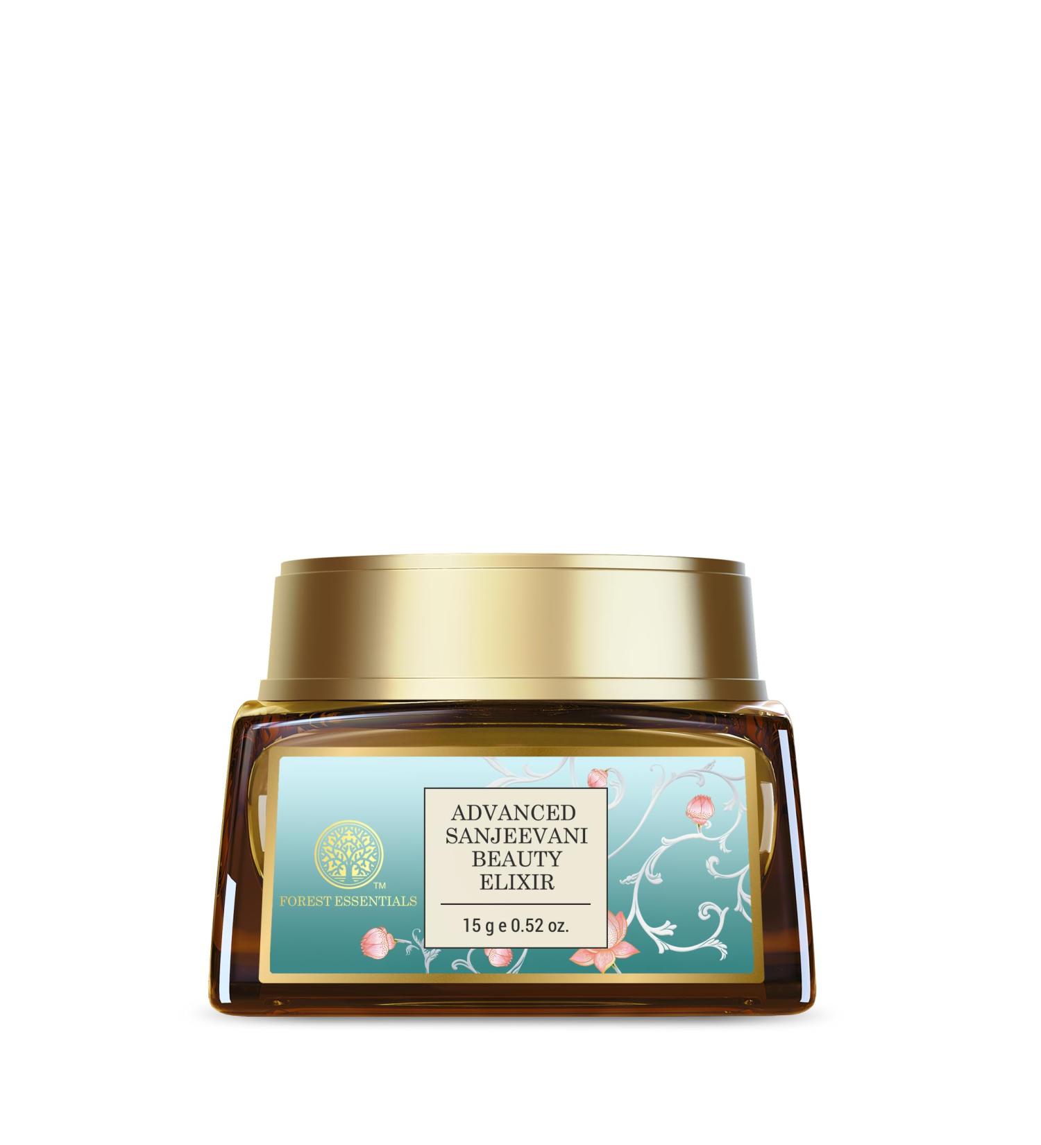 Buy Forest Essentials Travel Size Advanced Sanjeevani Beauty Elixir 15g | Best Anti-Aging Day Cream | Global Shipping Available - Buy Online on GoSupps.com