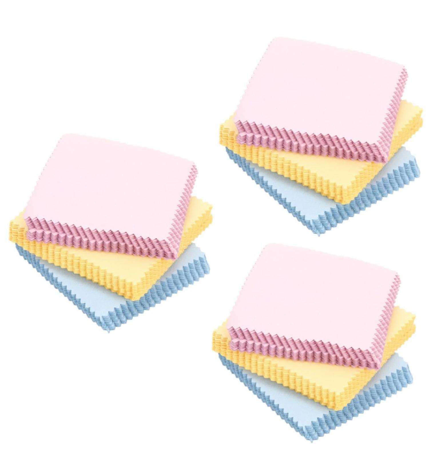 STOBOK 180 Pcs Jewelry & Screen Cleaning Cloths - Double-Sided Fleece for Glasses Phones & Computers - 8x8 CM Pack of 3 - Buy Online on GoSupps.com