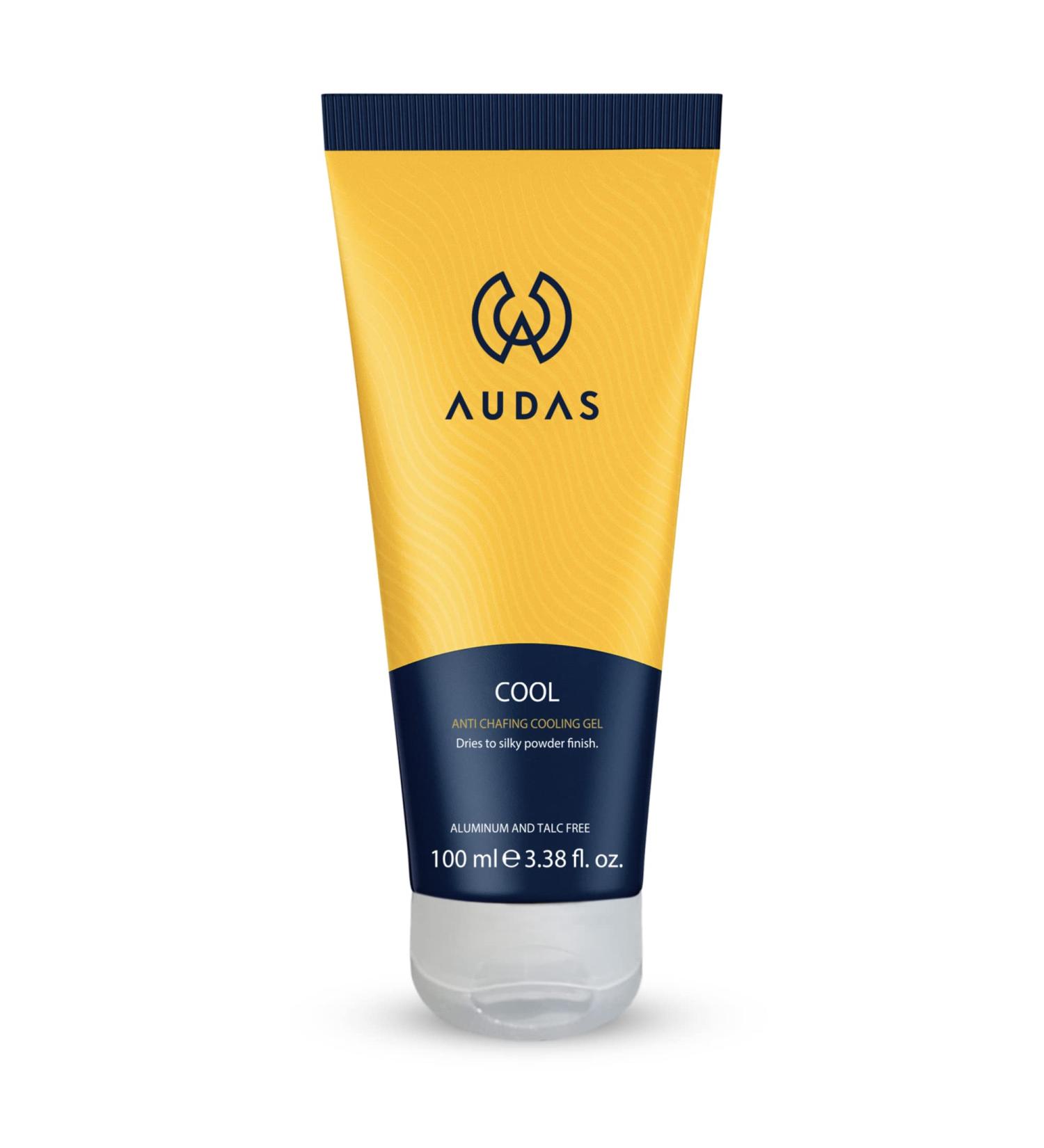 Audas Ball Sweat Absorbing Anti Chafing Cooling Gel 3.4 Oz - With Prebiotics & Aloe - Buy Online on GoSupps.com