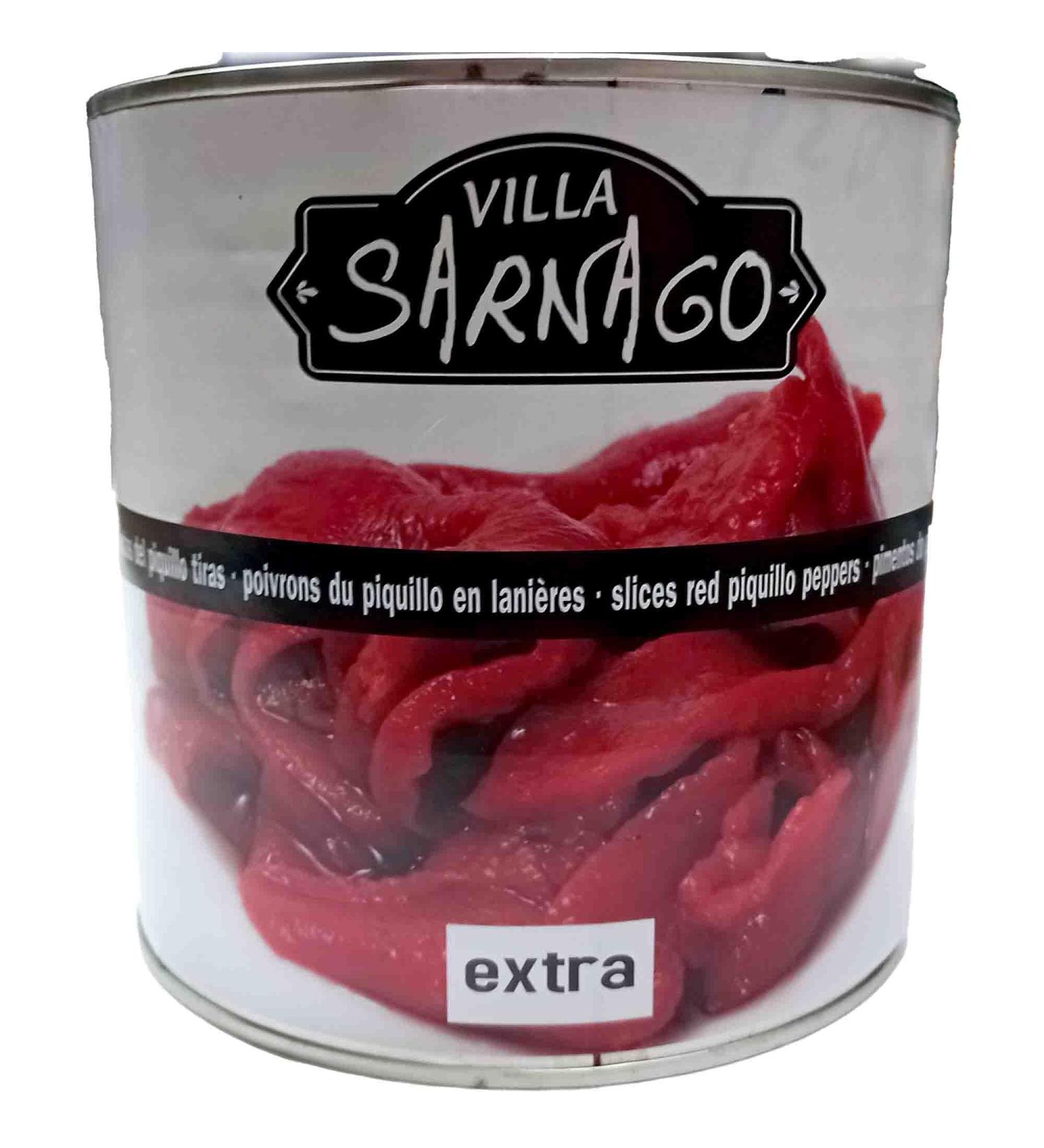 Sliced Roasted Piquillo Spanish Red Peppers strips 2.5kg tin - Buy Online on GoSupps.com