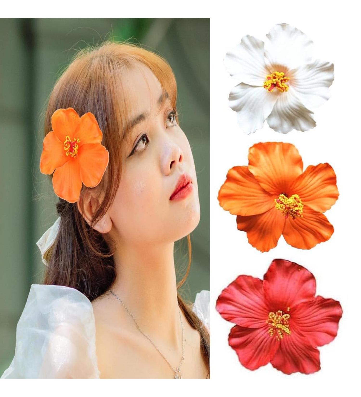 3Pcs Hawaiian Flower Hair Clips for Women Fashion Bohemian Flowers Hair Clip 3.5 Inch Artificial Flower Clips for Vacation Dancer Bridal Wedding Beach Party - Buy Online on GoSupps.com