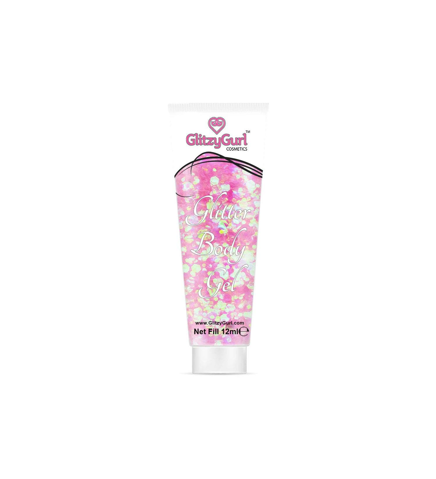 Holographic Glitter Face and Body Gel 12ml Cosmetic Glitter Body Glitter Hair Glitter Gel (Cotton Candy)