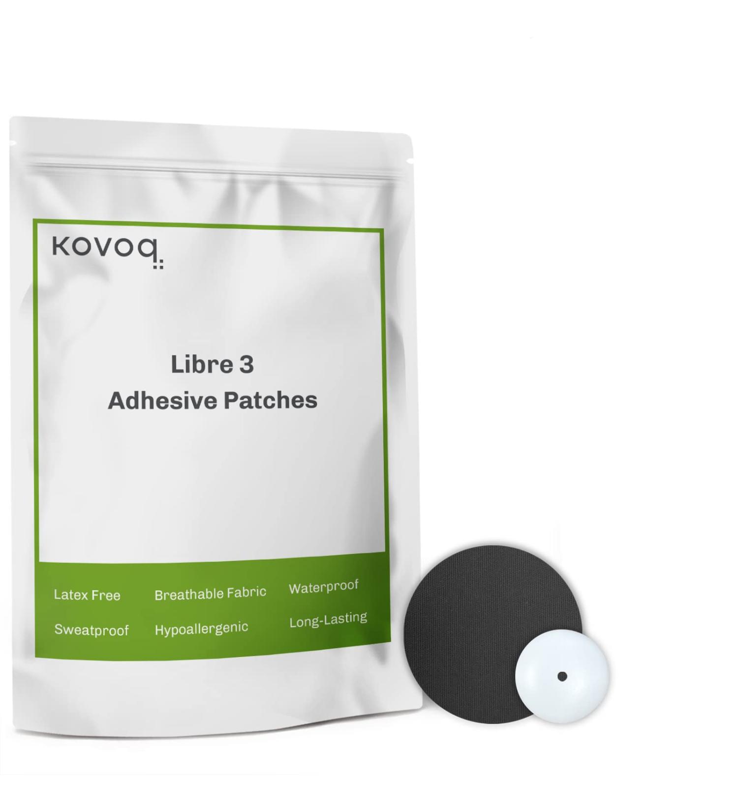 Buy Kovoq 30x Waterproof Freestyle Libre 3 Sensor Covers - Breathable Skin-Friendly Black Hardshell Bags | International Shipping Available - Buy Online on GoSupps.com