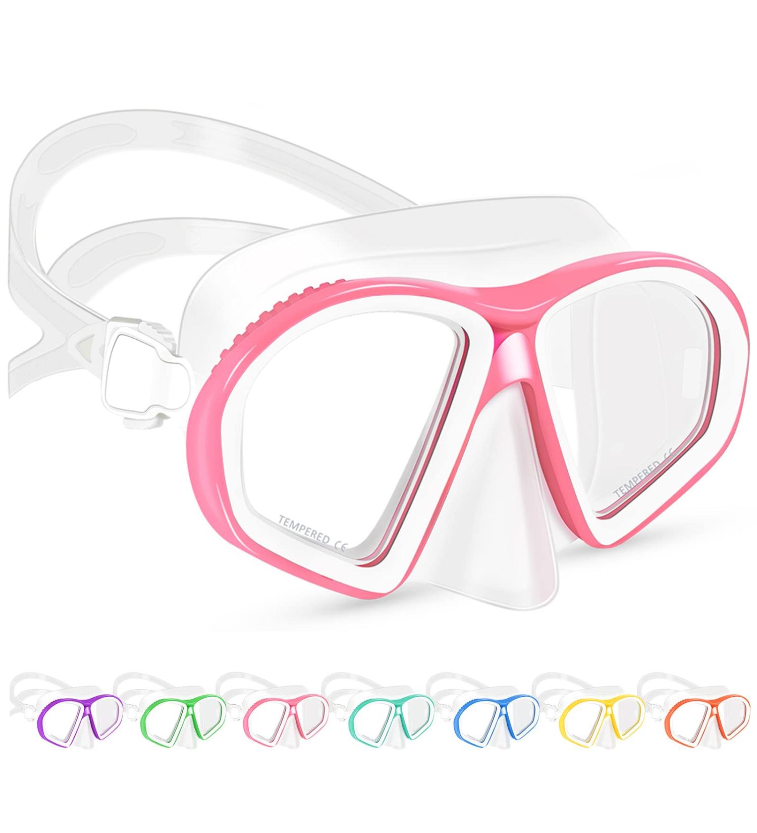 Supertrip Kids Swim Goggles with Nose Cover - Pink | Diving Mask for Youth 6-14 - Buy Online on GoSupps.com