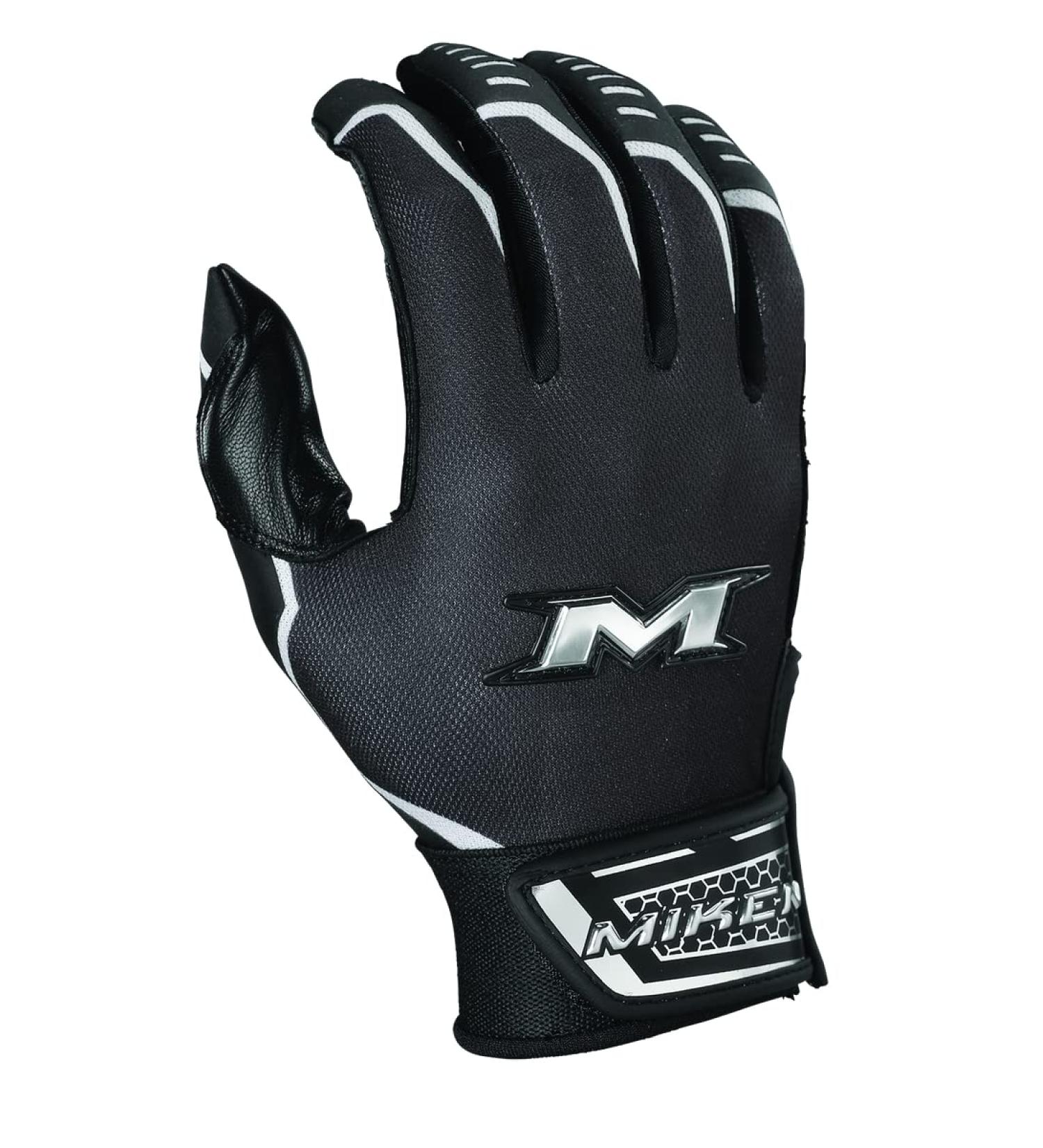 Miken Pro Slowpitch Softball Batting Gloves - Adult Sizes | Multiple Colors - Black XX-Large - Buy Online on GoSupps.com