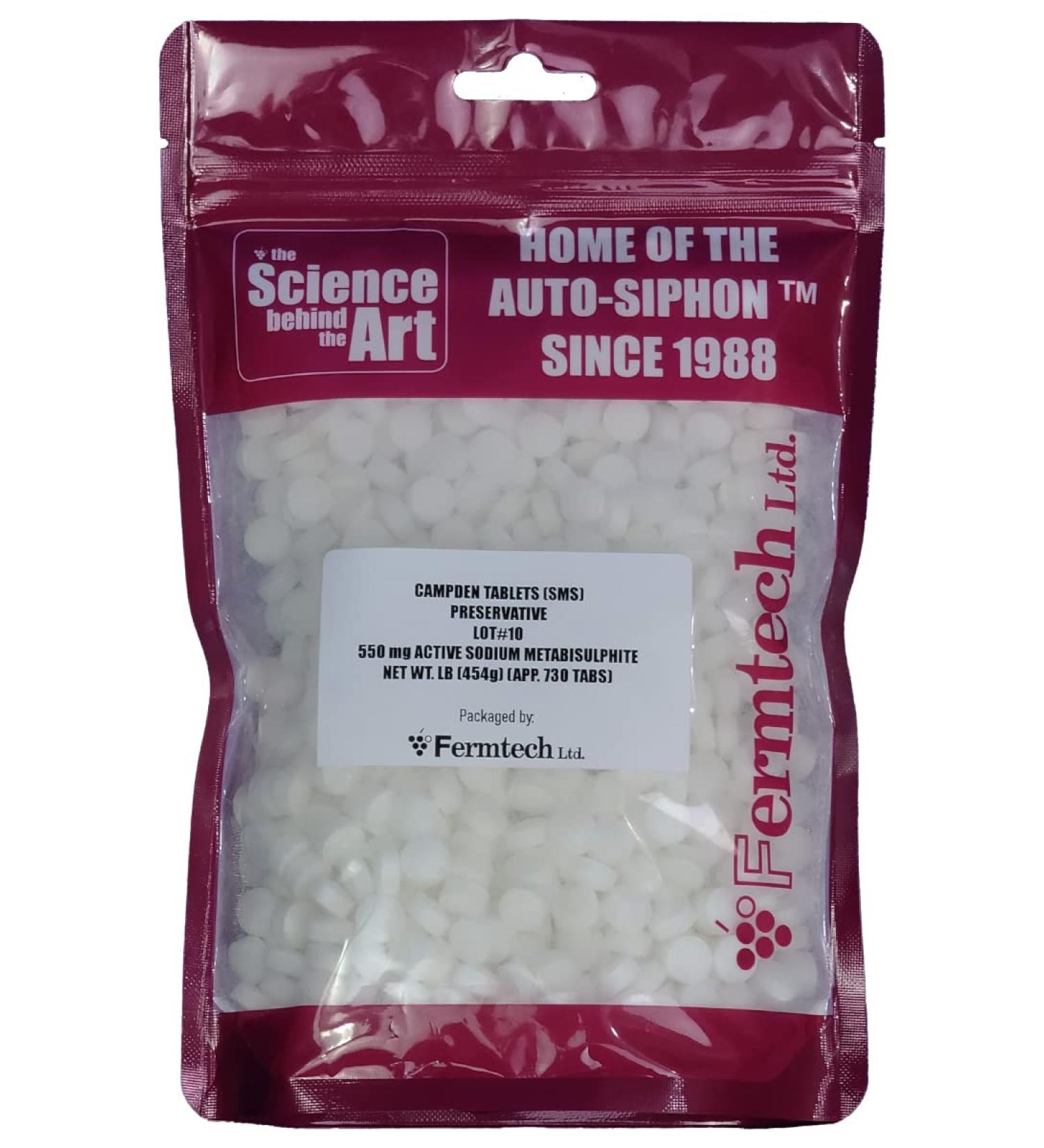 Campden Tablets SMS (sodium metabisulfite) 1lb - Buy Online on GoSupps.com