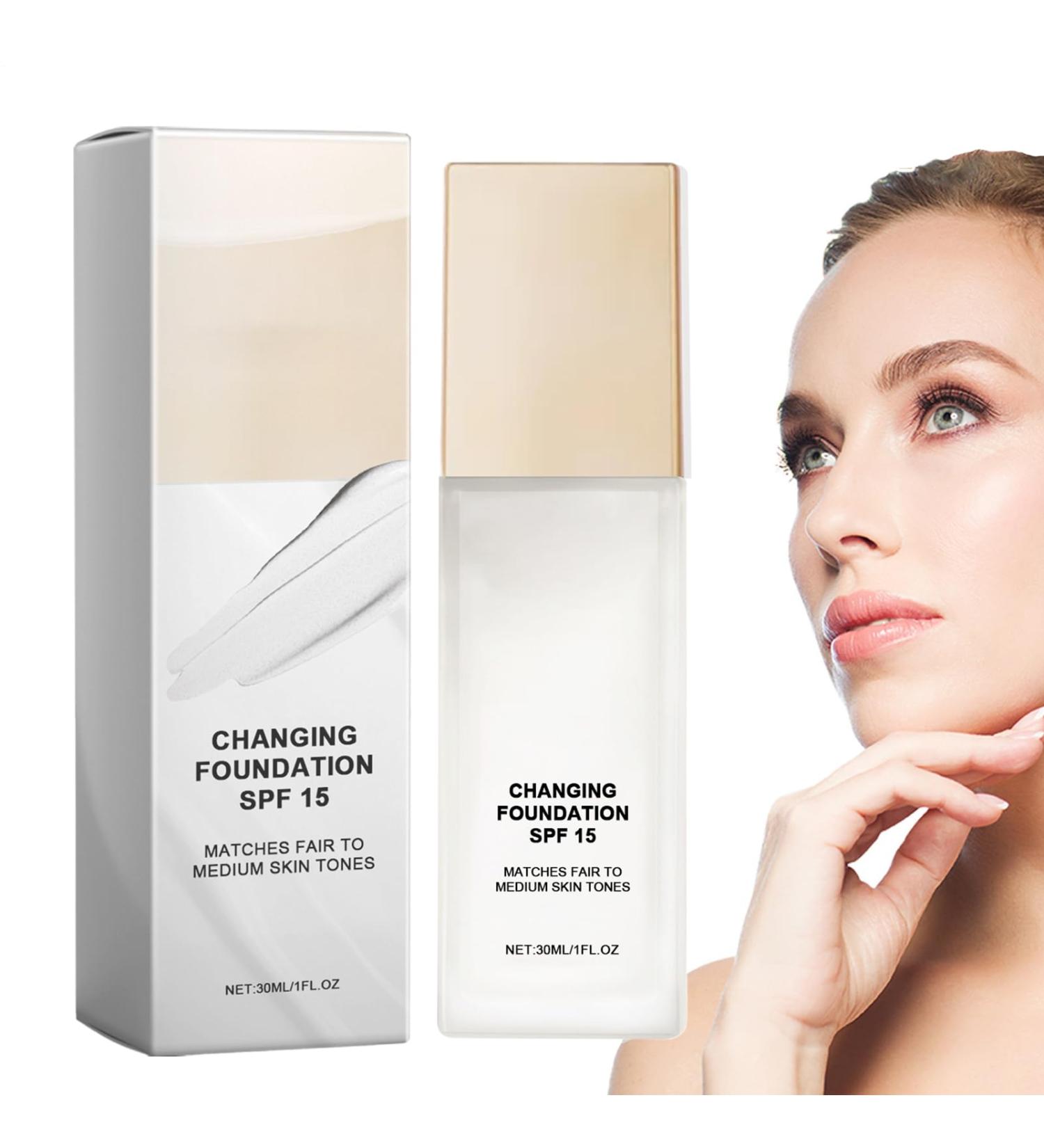 Color-Changing Liquid Foundation - 30ml Makeup Concealer Base | Self-Adjusting Moisturizing Foundation | Lightweight and Long-Lasting Skin-Looking Foundation for Women - Buy Online on GoSupps.com