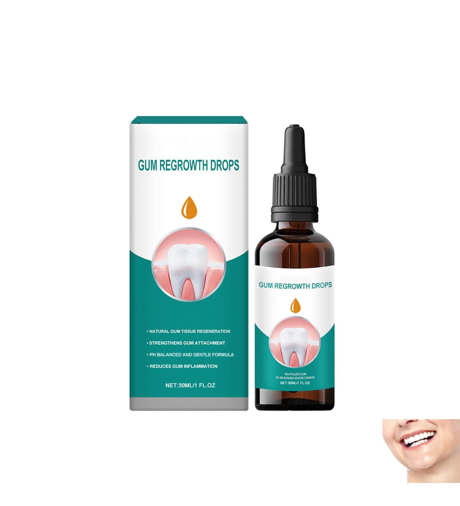  GNAUMORE Gum Regeneration Drops Gum Regrowth Repair Dental Care Protection For Everyone 30ml - Buy Online on GoSupps.com