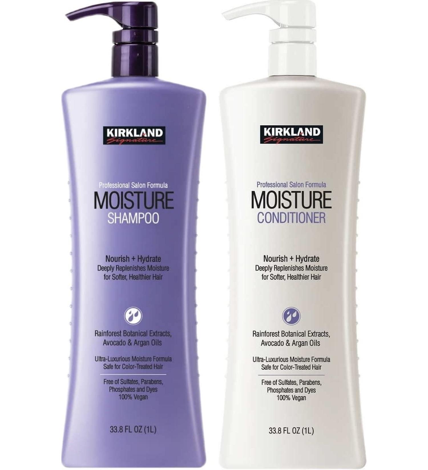 TraderB Kirkland Signature Professional Salon Formula Moisture Shampoo & Conditioner 33.8fl oz - Set of 2 Bottles - Buy Online on GoSupps.com