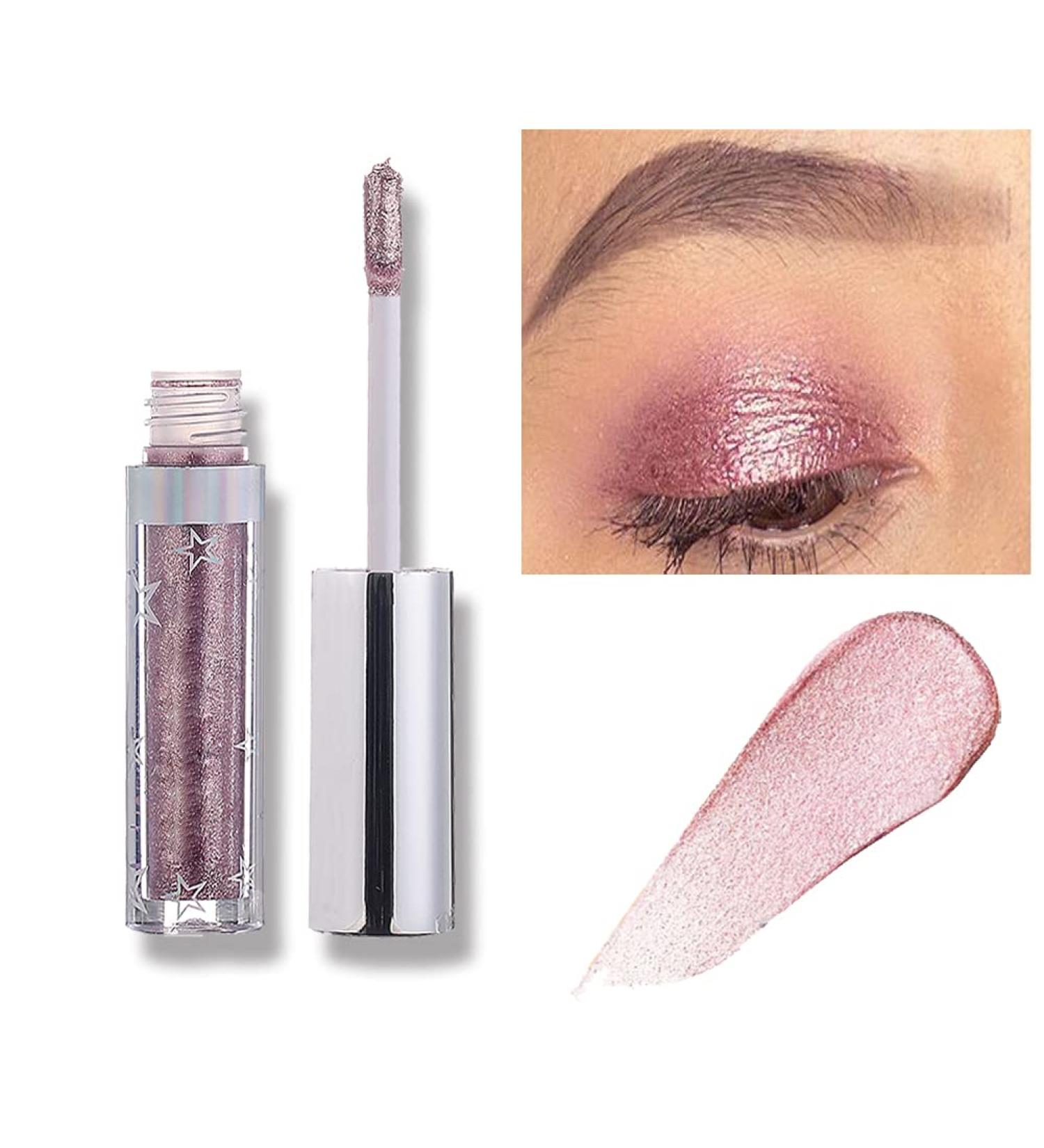 Buy Allbesta Long Lasting Shiny Glitter Shimmer Liquid Eyeshadow Pen #102 Baby Rose - Waterproof Metallic Makeup for International Shipping - Buy Online on GoSupps.com