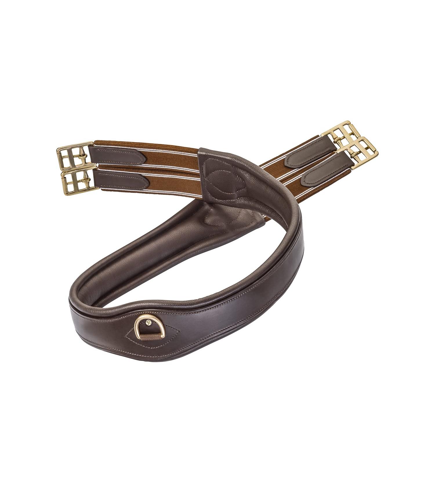 Buy SUNRIDE Soho Anatomical Leather Saddle Girth (130 cm Brown) - D-Ring for Auxiliary Reins - International Shipping Available - Buy Online on GoSupps.com