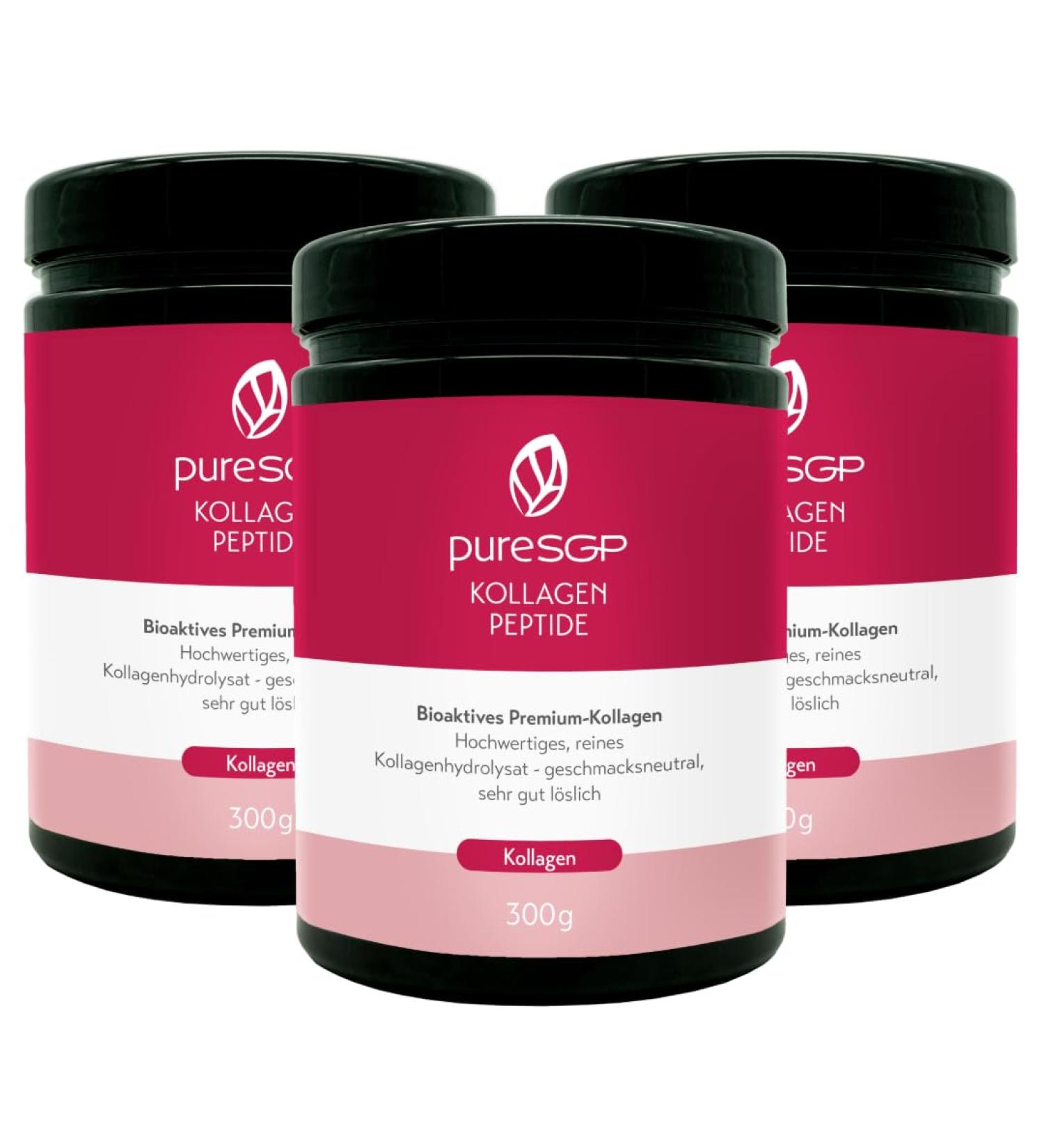 PharmaSGP Pure collagen in pharmacy quality 900g bioactive premium peptides from highquality collagen hydrolyzate With vitamin C biotin zinc and copper tasteless good solubility 900g 3er Pack - Buy Online on GoSupps.com