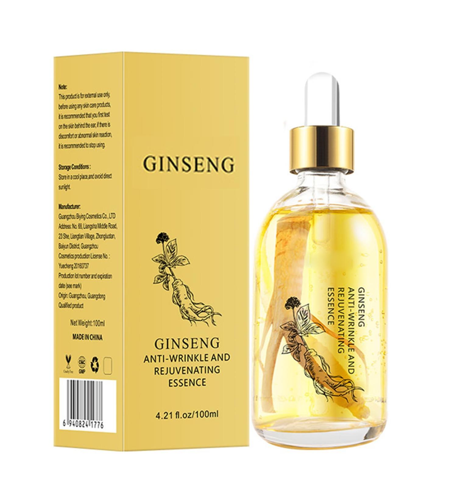 Ginseng Serum Niacinamide Serum - Hyaluronic Acid Serum for Face - Ginseng Anti-Aging Essence - Ginseng Serum to Light Lines - Anti-Wrinkle Serums for All Skin Tightening & Moisturizing - Buy Online on GoSupps.com