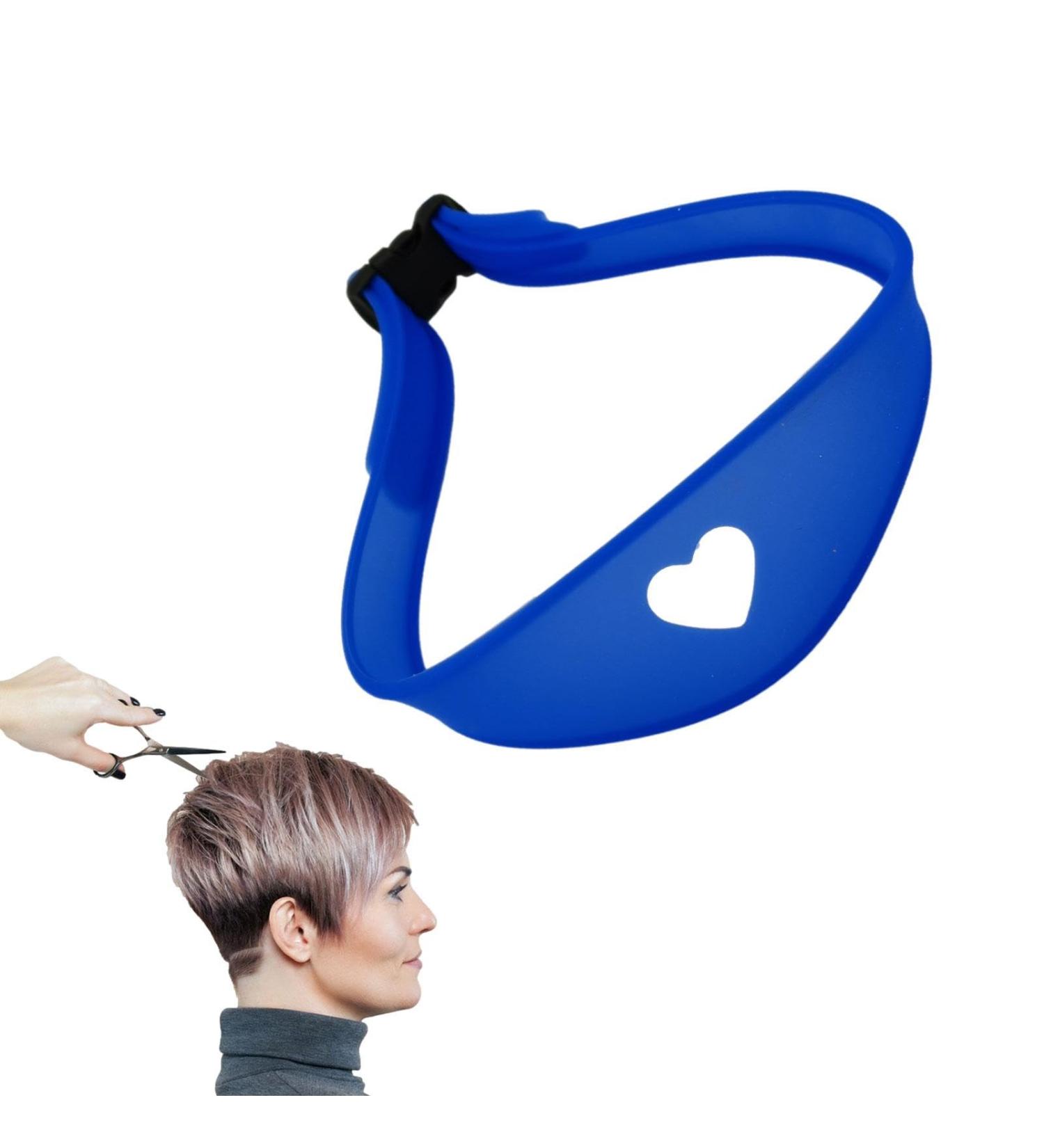 TROONZ Adjustable Neck Hair Guide - Hairline Shaping Haircut Bands Tool | Adjustable Curved Silicone Haircut Bands for Hair Salons and Home Blue - Buy Online on GoSupps.com