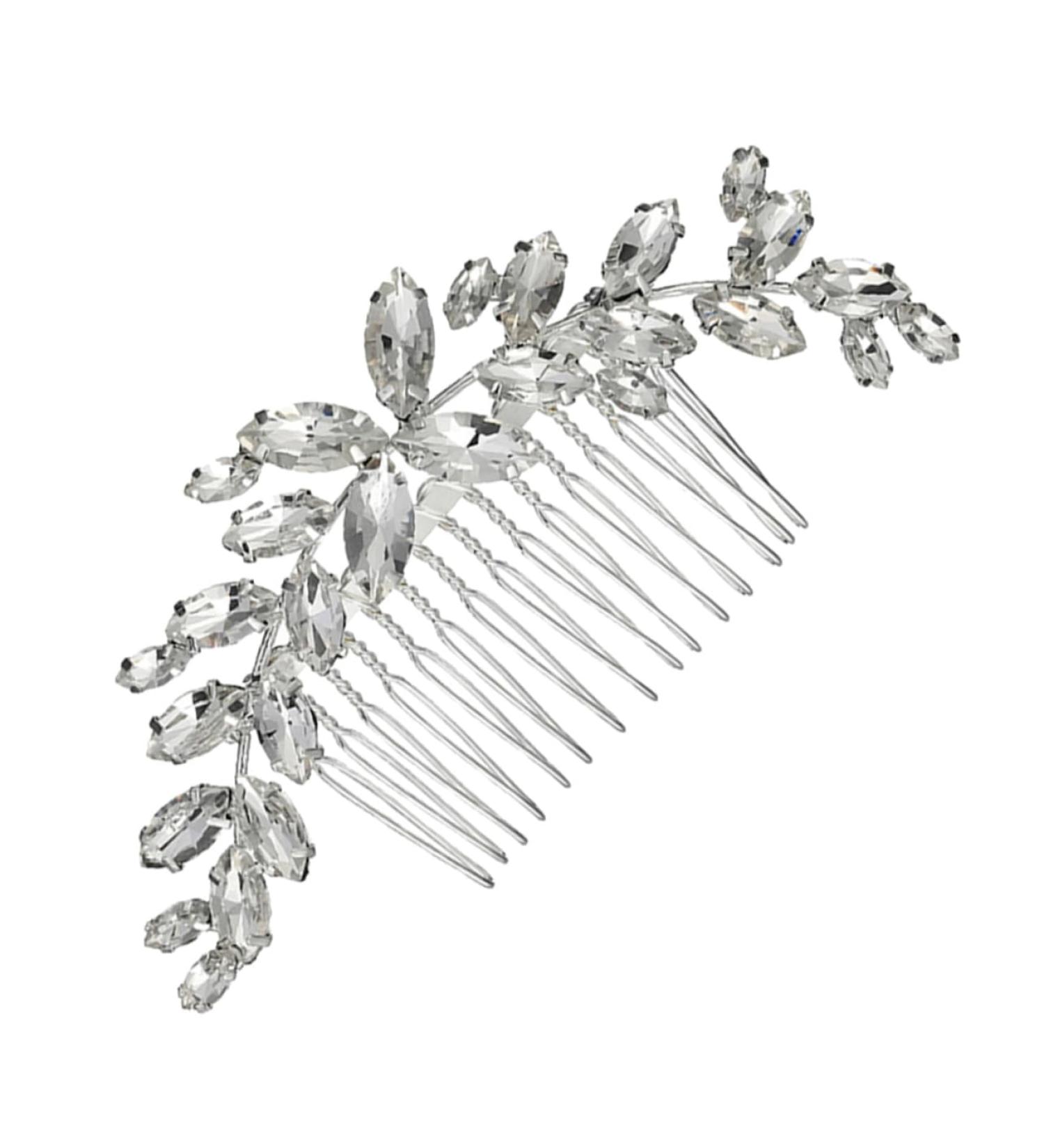 FRCOLOR Bride Hair Comb 1pc Bridal Comb Bridal Rhinestone Headwear Wedding Hair Clip Crystal Hair Side Comb Small Soap Tiara Handmade Headwear Decor Decorate Alloy Bride Manual - Buy Online on GoSupps.com